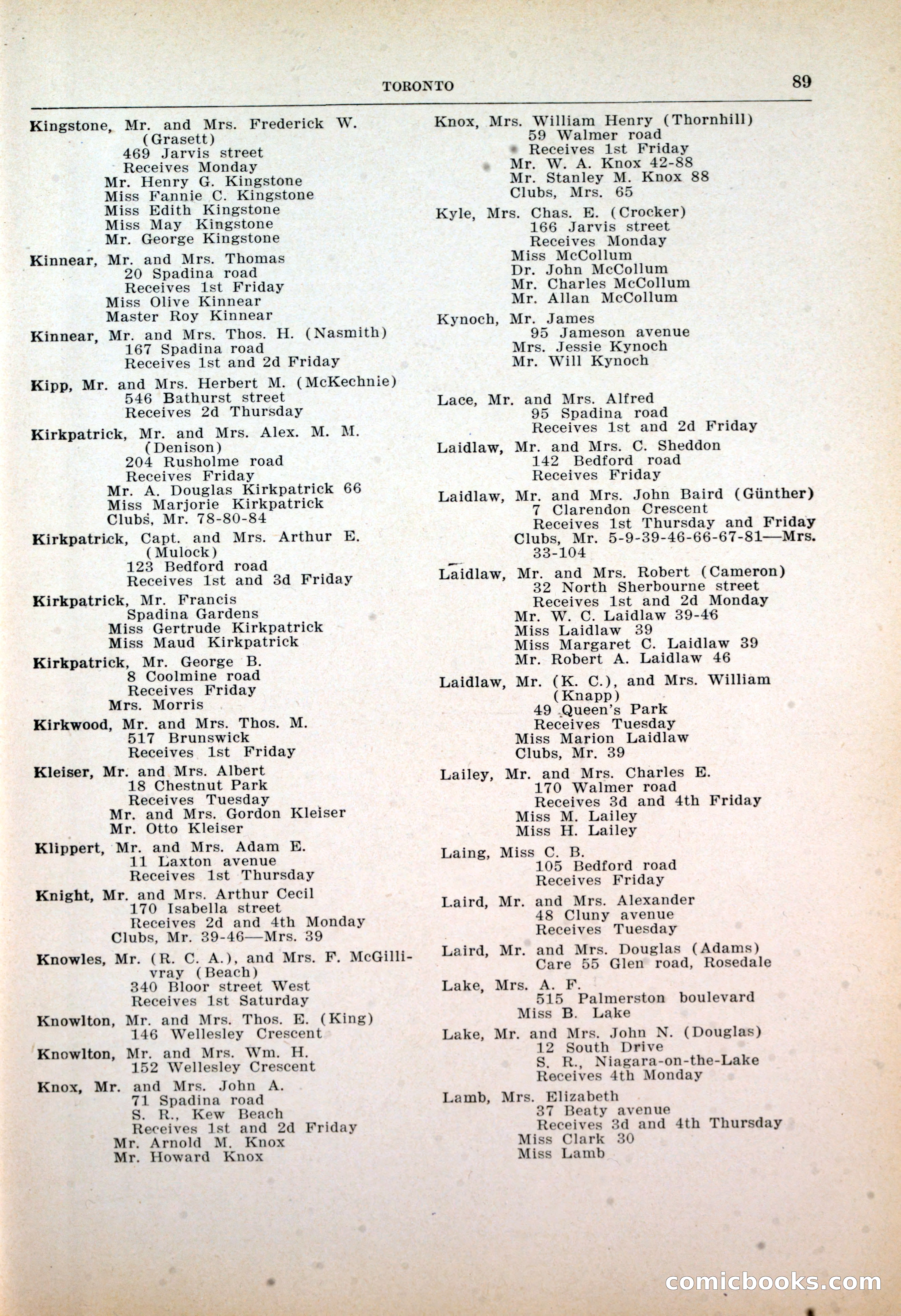 Dau's Blue Book: Toronto, Hamilton and London — page 91 of 198