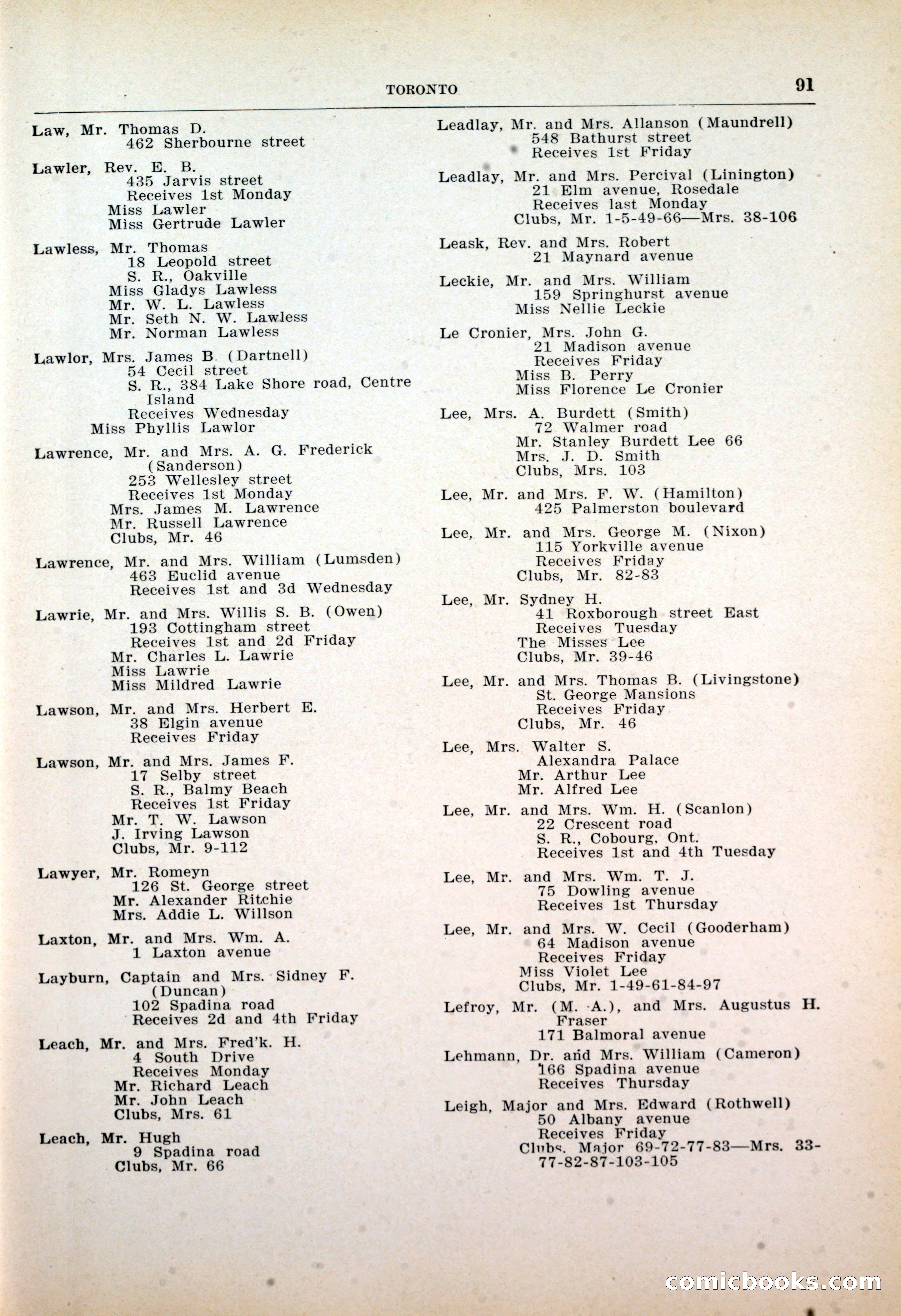 Dau's Blue Book: Toronto, Hamilton and London — page 93 of 198