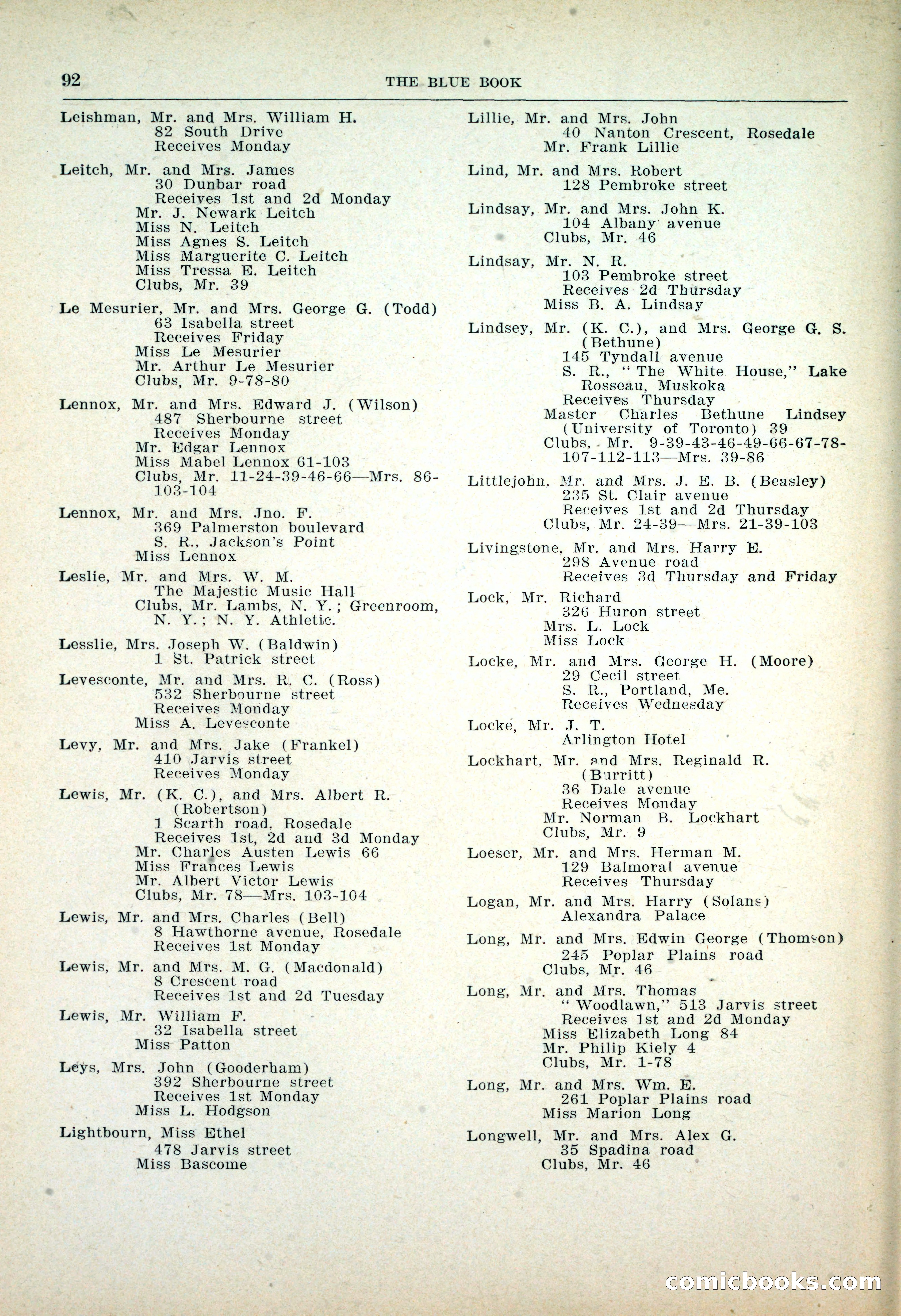 Dau's Blue Book: Toronto, Hamilton and London — page 94 of 198