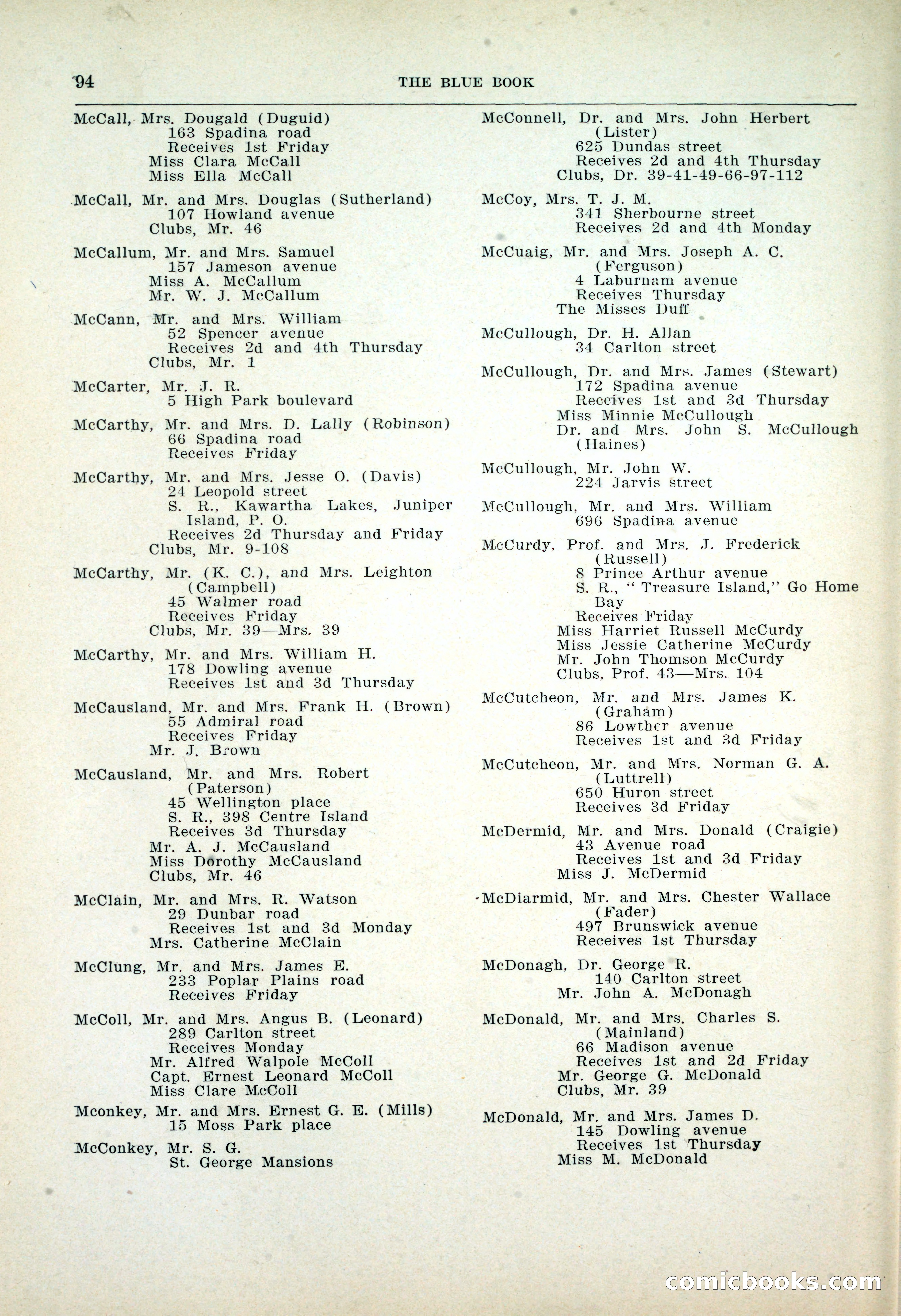 Dau's Blue Book: Toronto, Hamilton and London — page 96 of 198