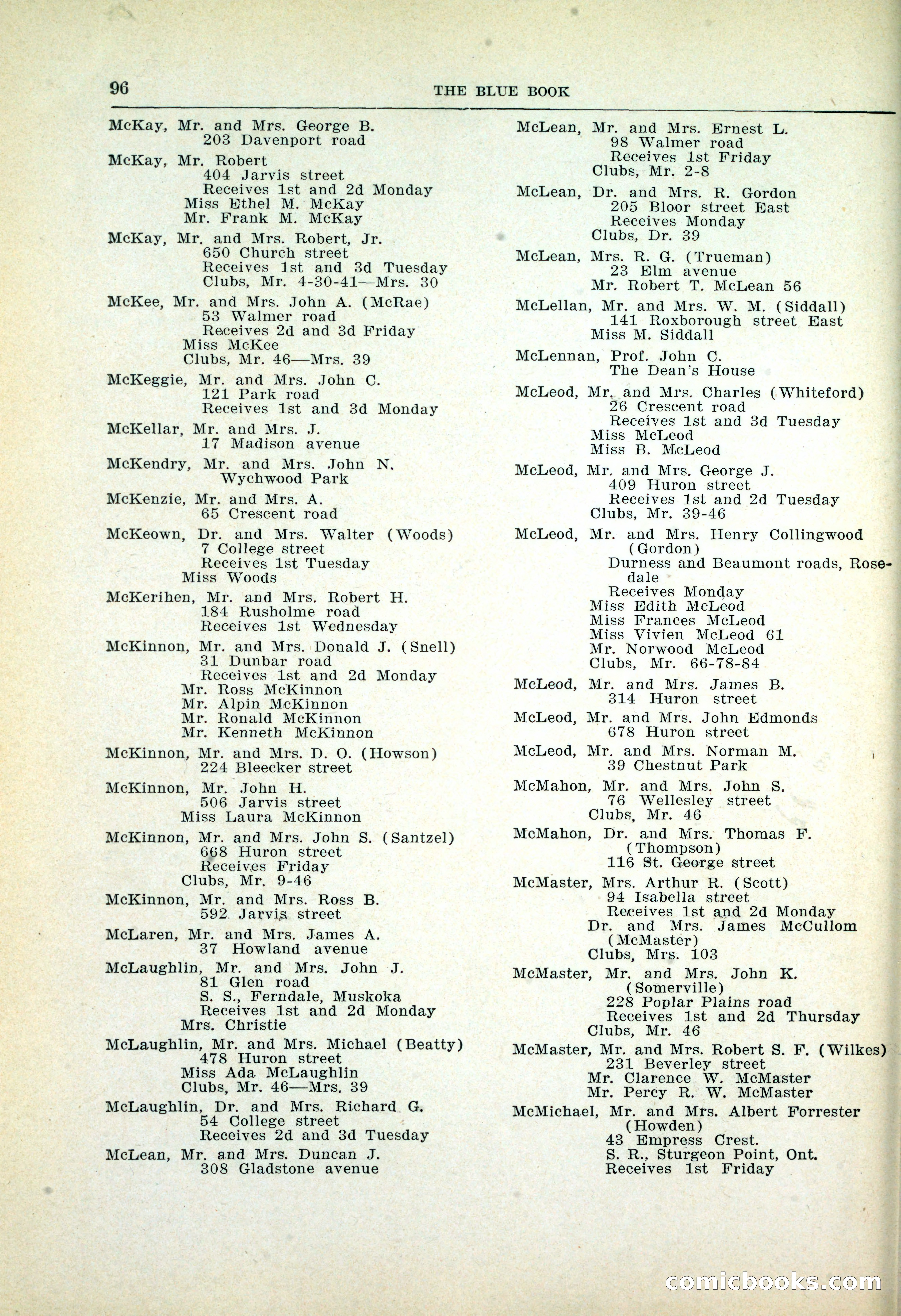 Dau's Blue Book: Toronto, Hamilton and London — page 98 of 198