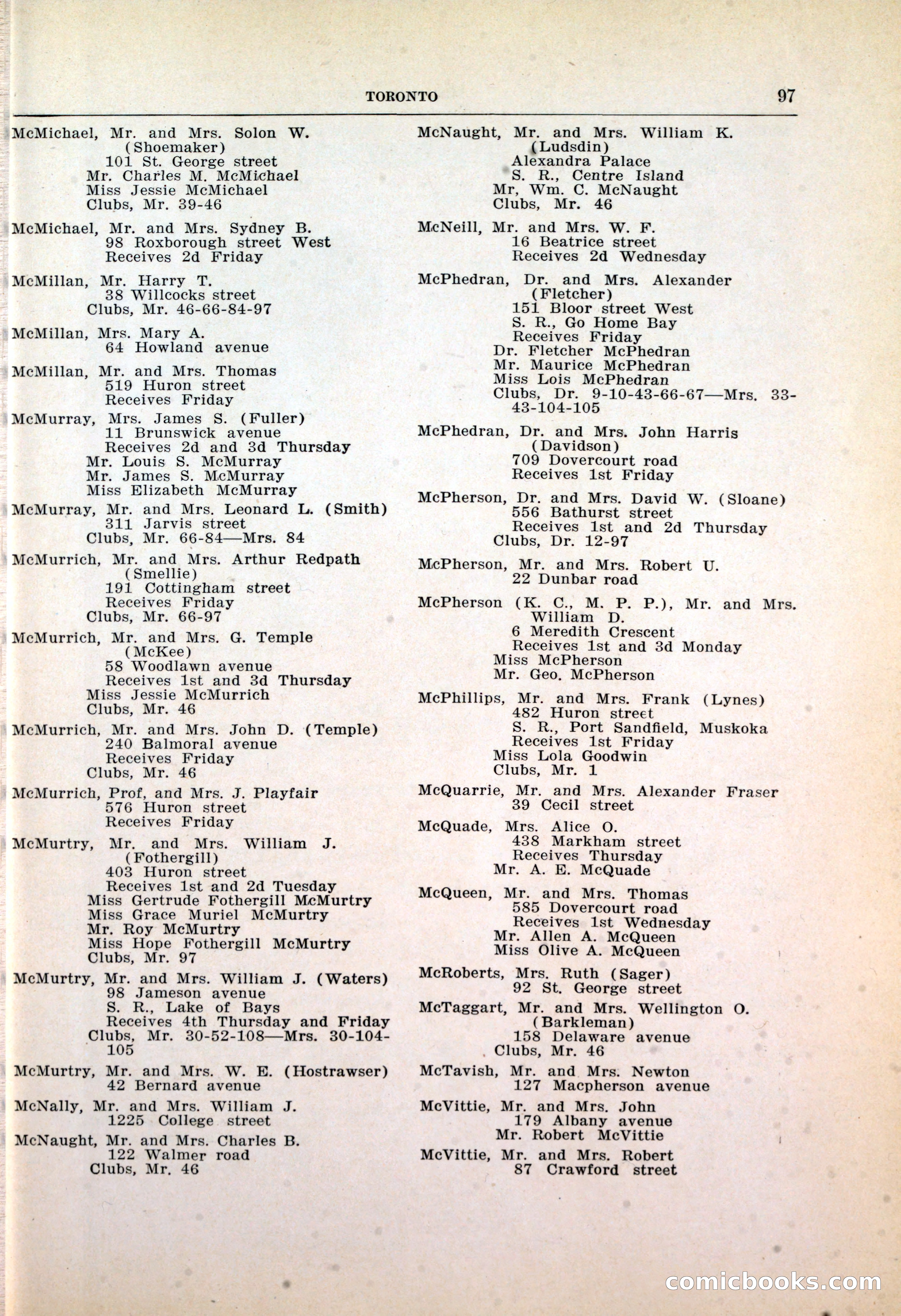 Dau's Blue Book: Toronto, Hamilton and London — page 99 of 198