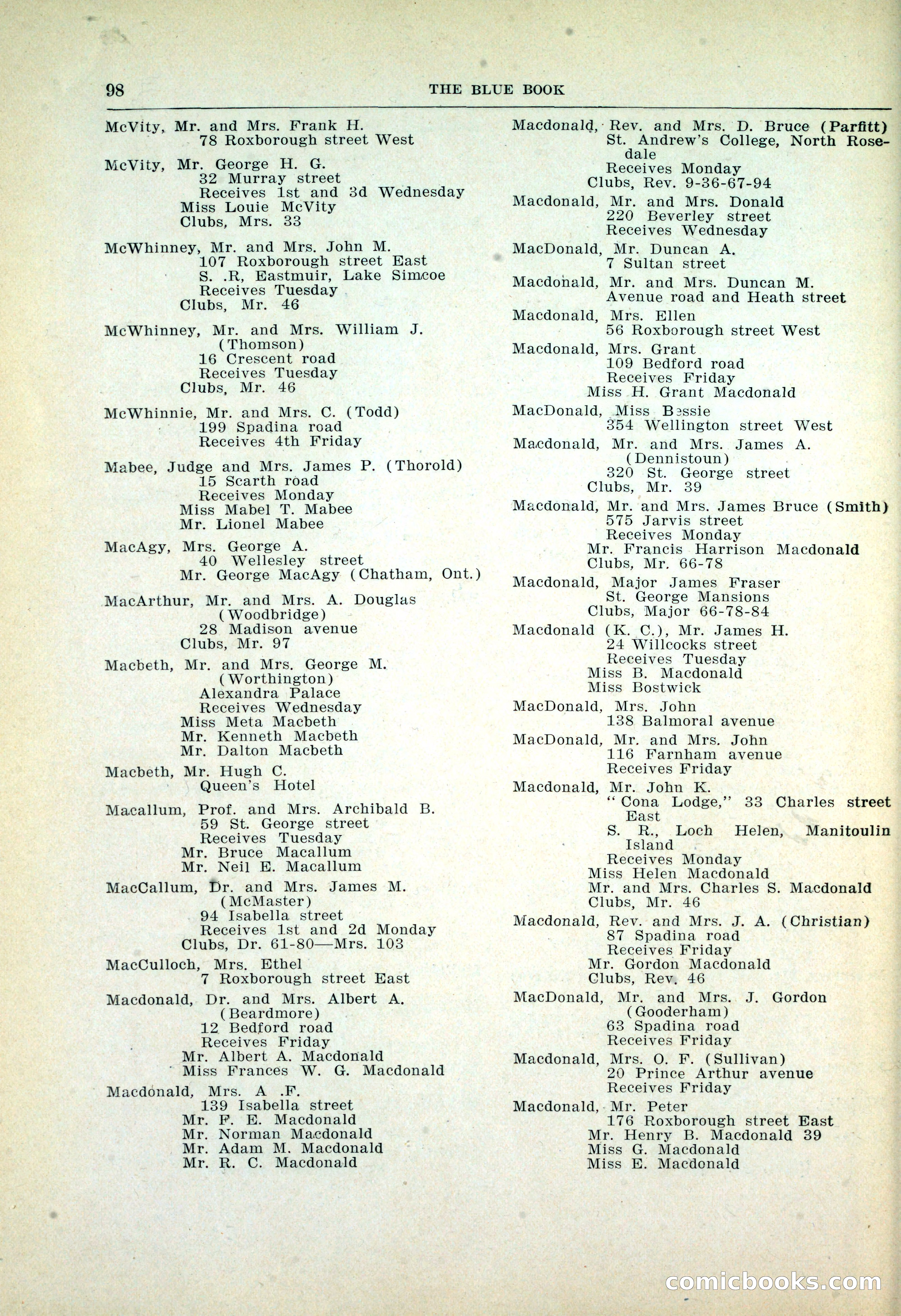 Dau's Blue Book: Toronto, Hamilton and London — page 100 of 198