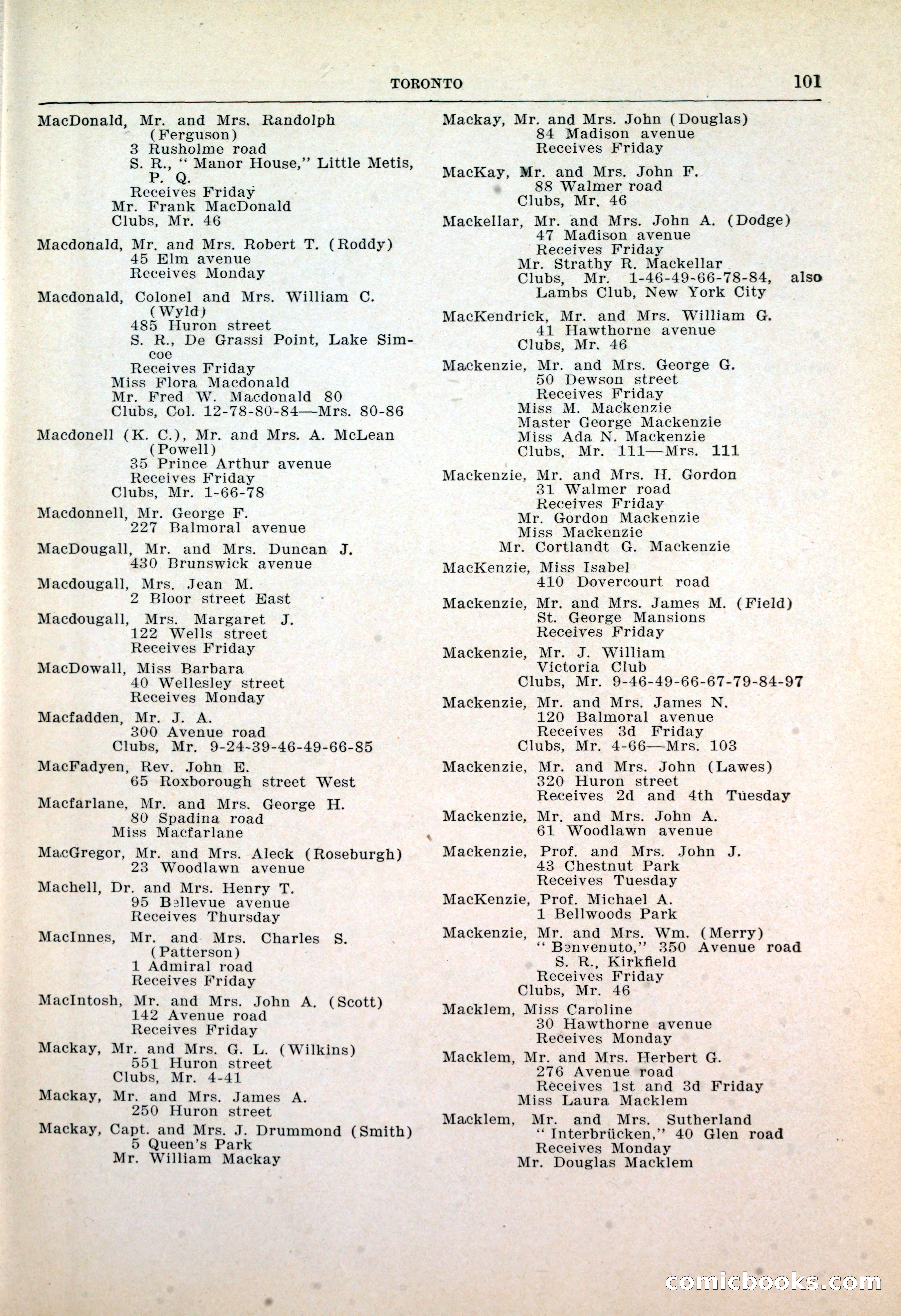 Dau's Blue Book: Toronto, Hamilton and London — page 103 of 198