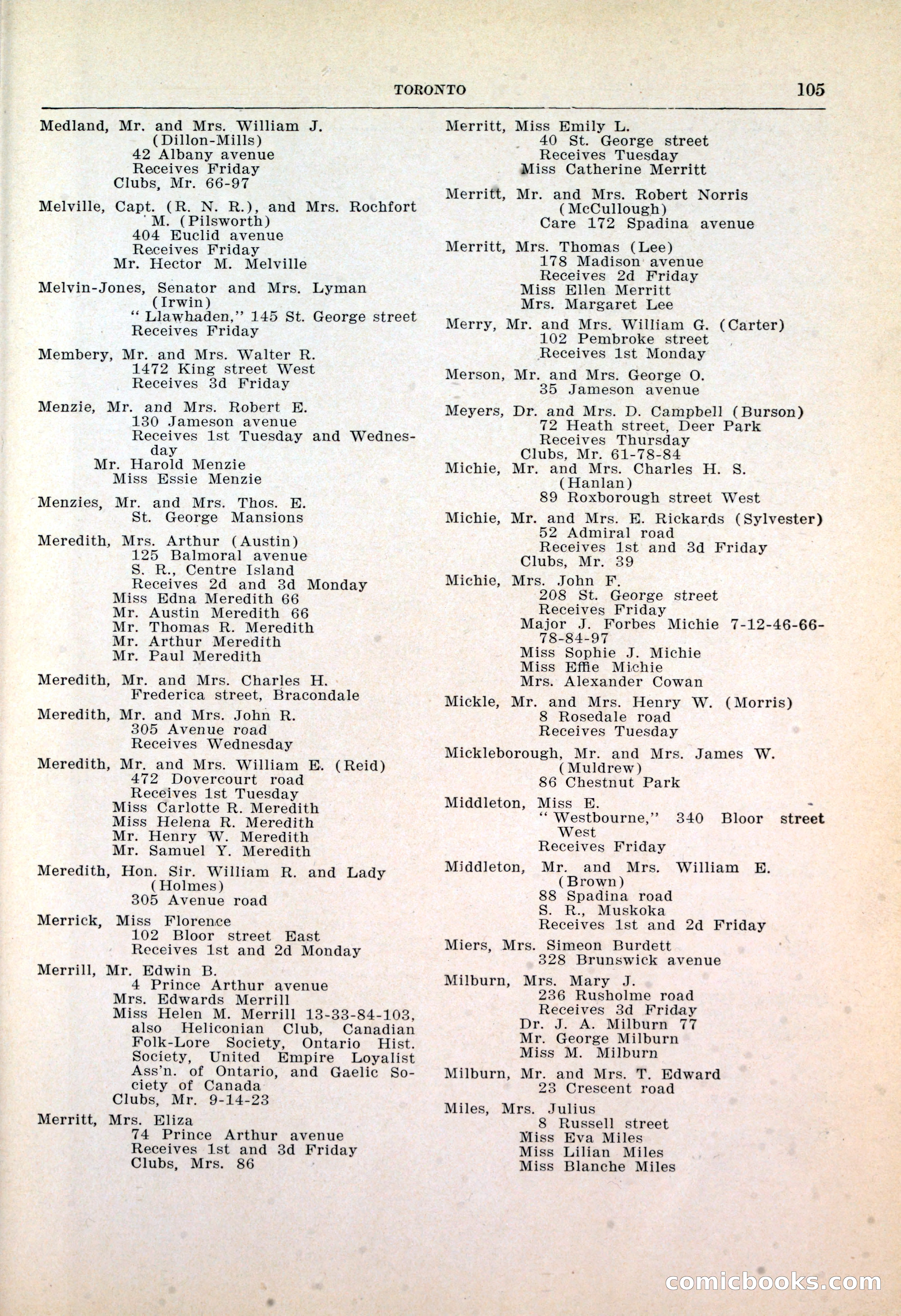 Dau's Blue Book: Toronto, Hamilton and London — page 109 of 198