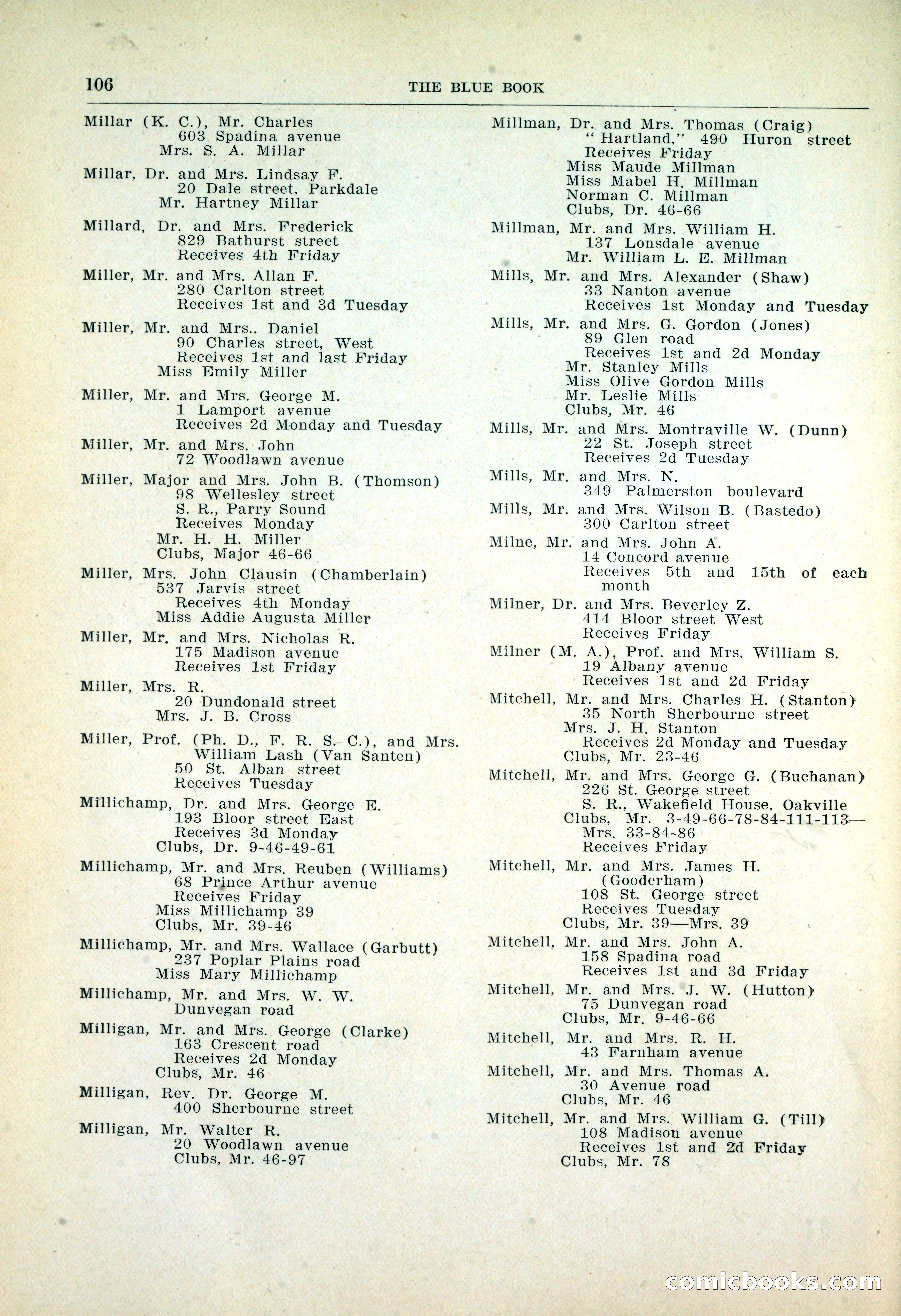 Dau's Blue Book: Toronto, Hamilton and London — page 110 of 198
