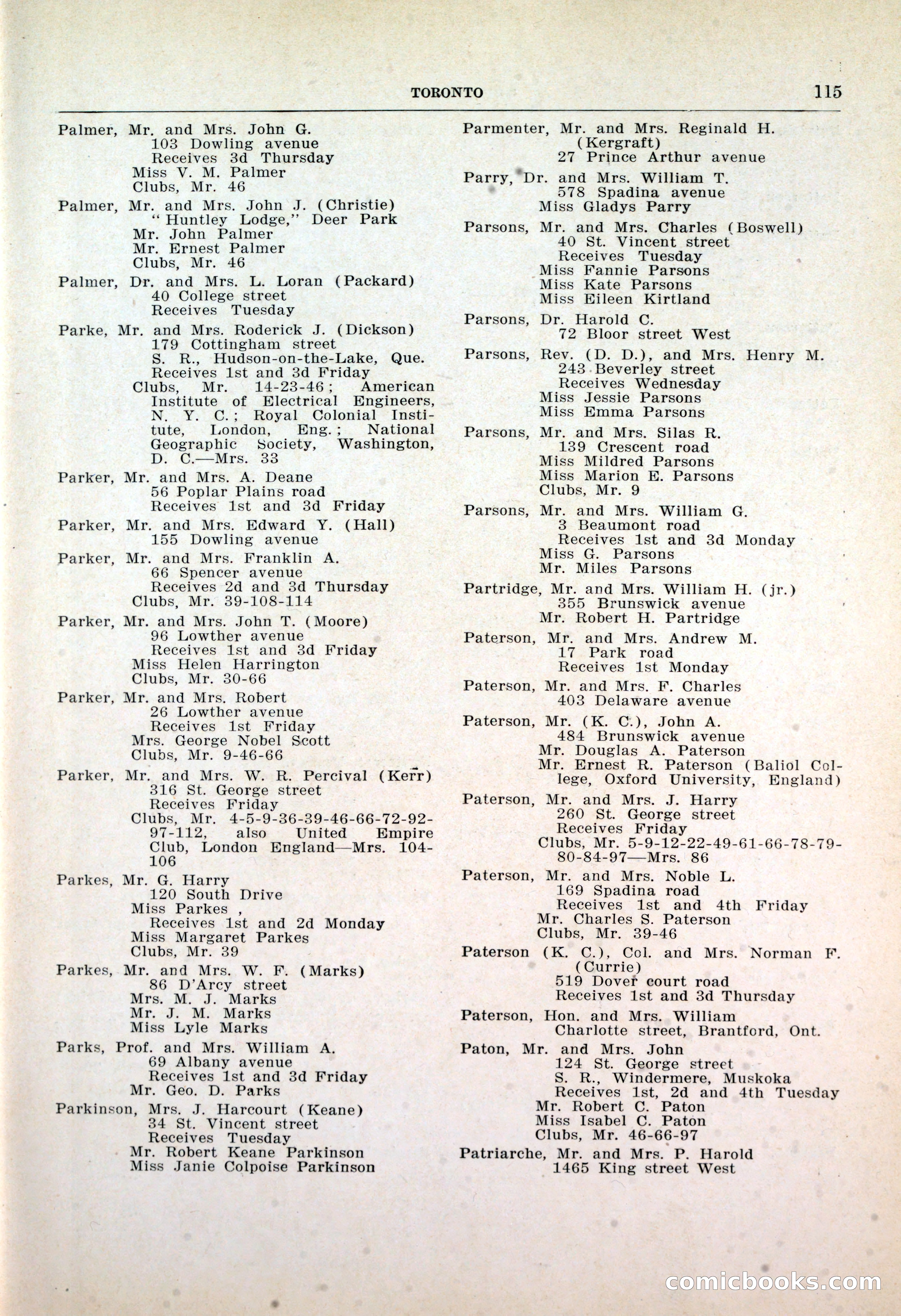Dau's Blue Book: Toronto, Hamilton and London — page 119 of 198
