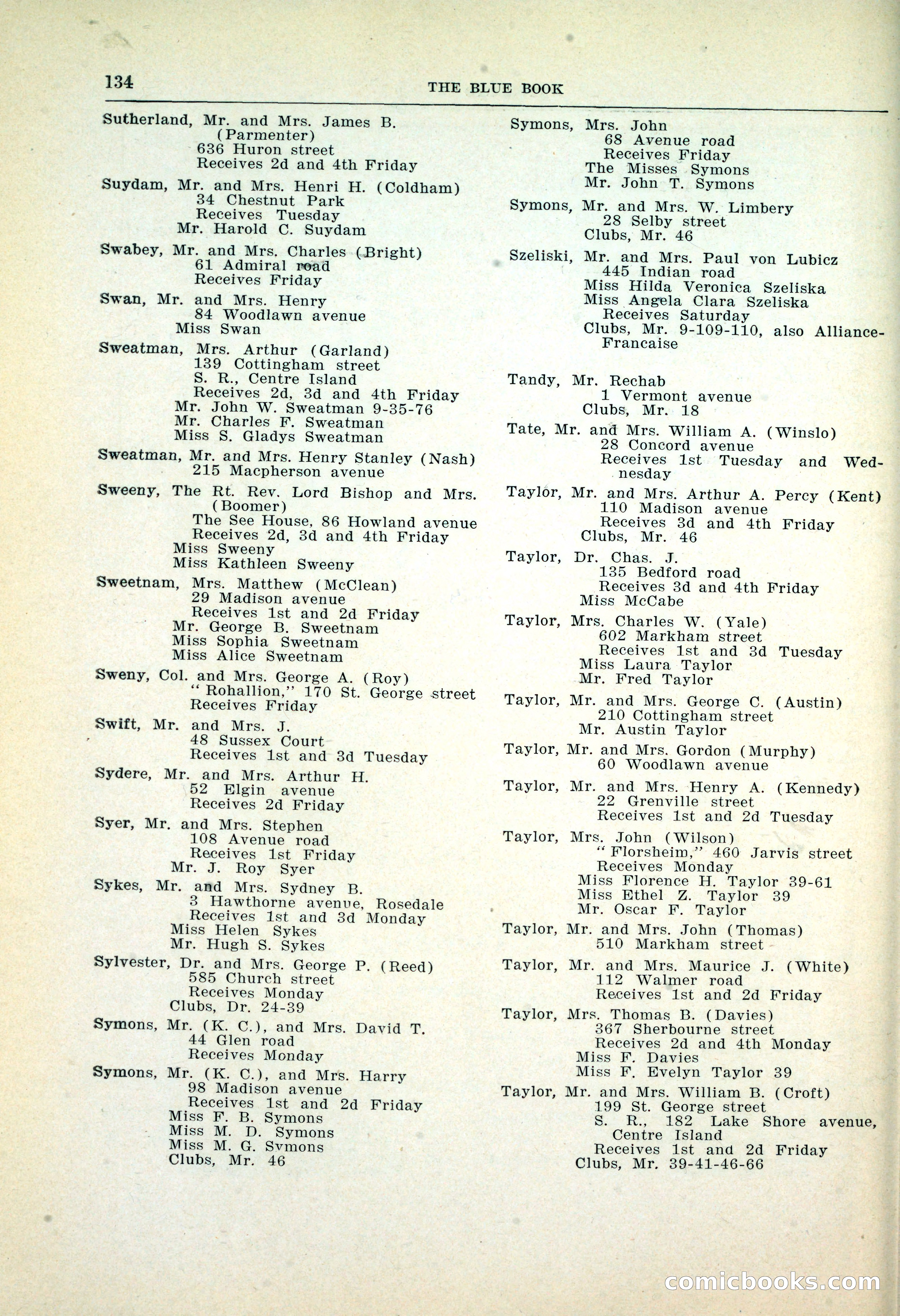 Dau's Blue Book: Toronto, Hamilton and London — page 138 of 198
