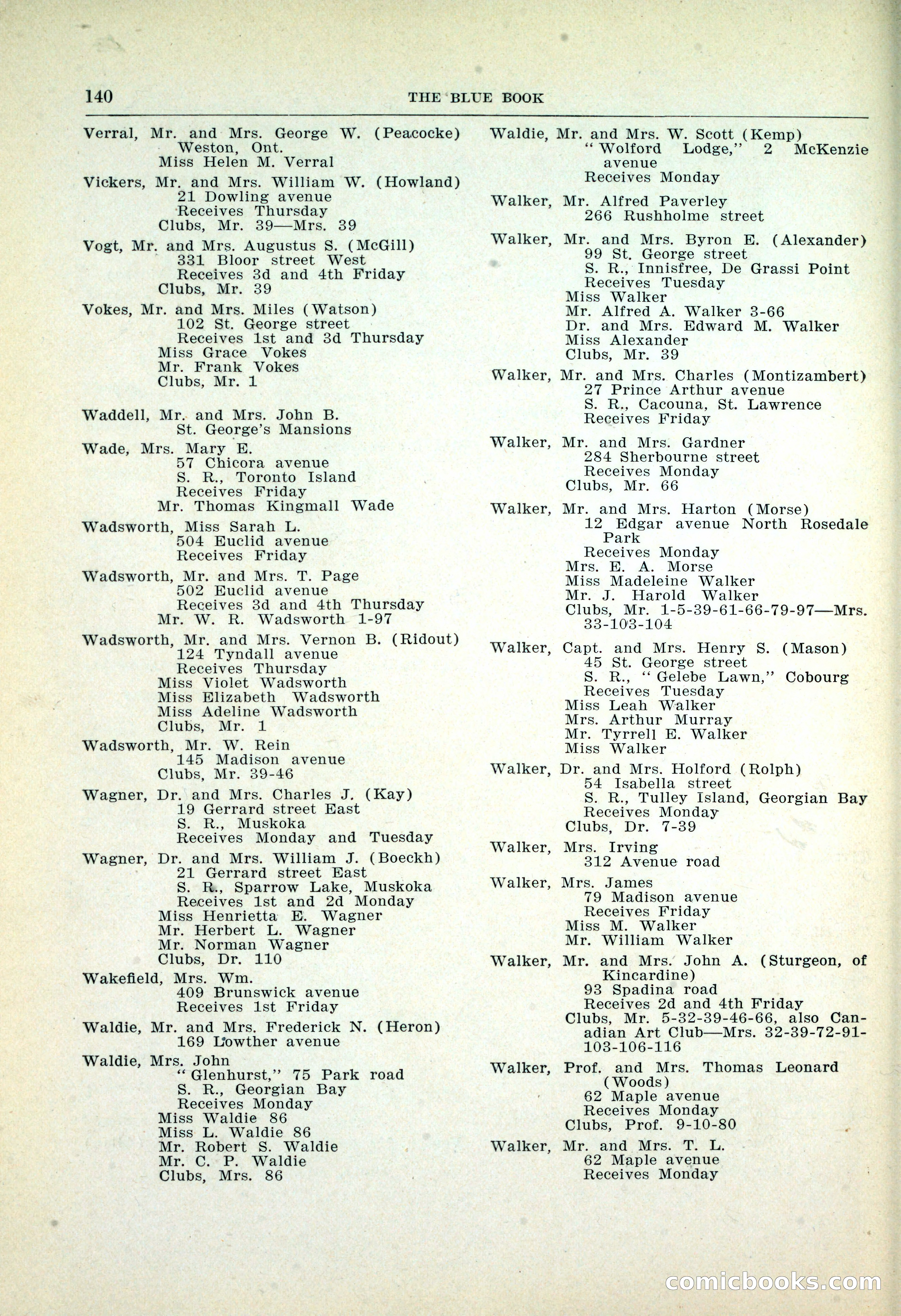 Dau's Blue Book: Toronto, Hamilton and London — page 144 of 198