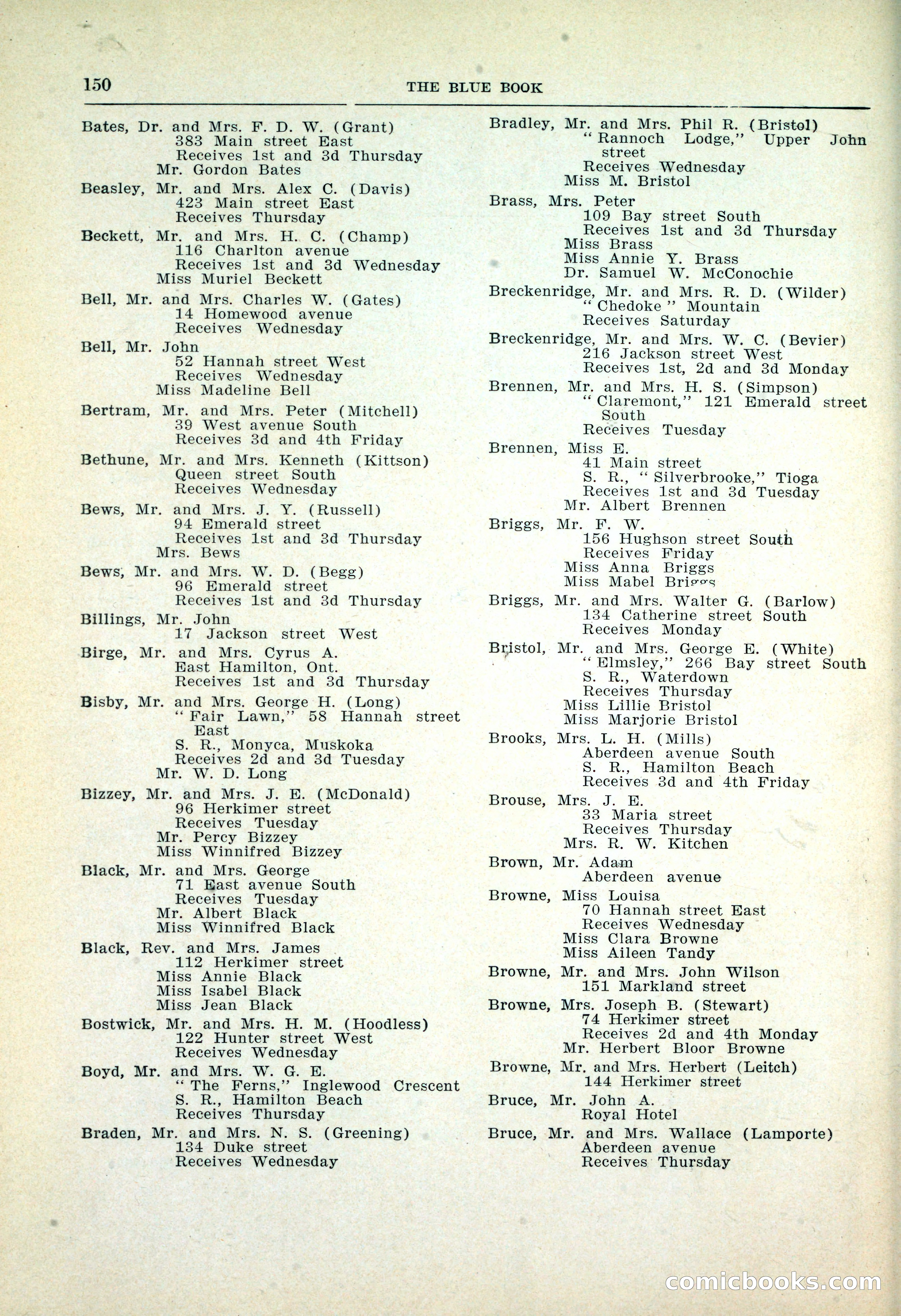 Dau's Blue Book: Toronto, Hamilton and London — page 154 of 198