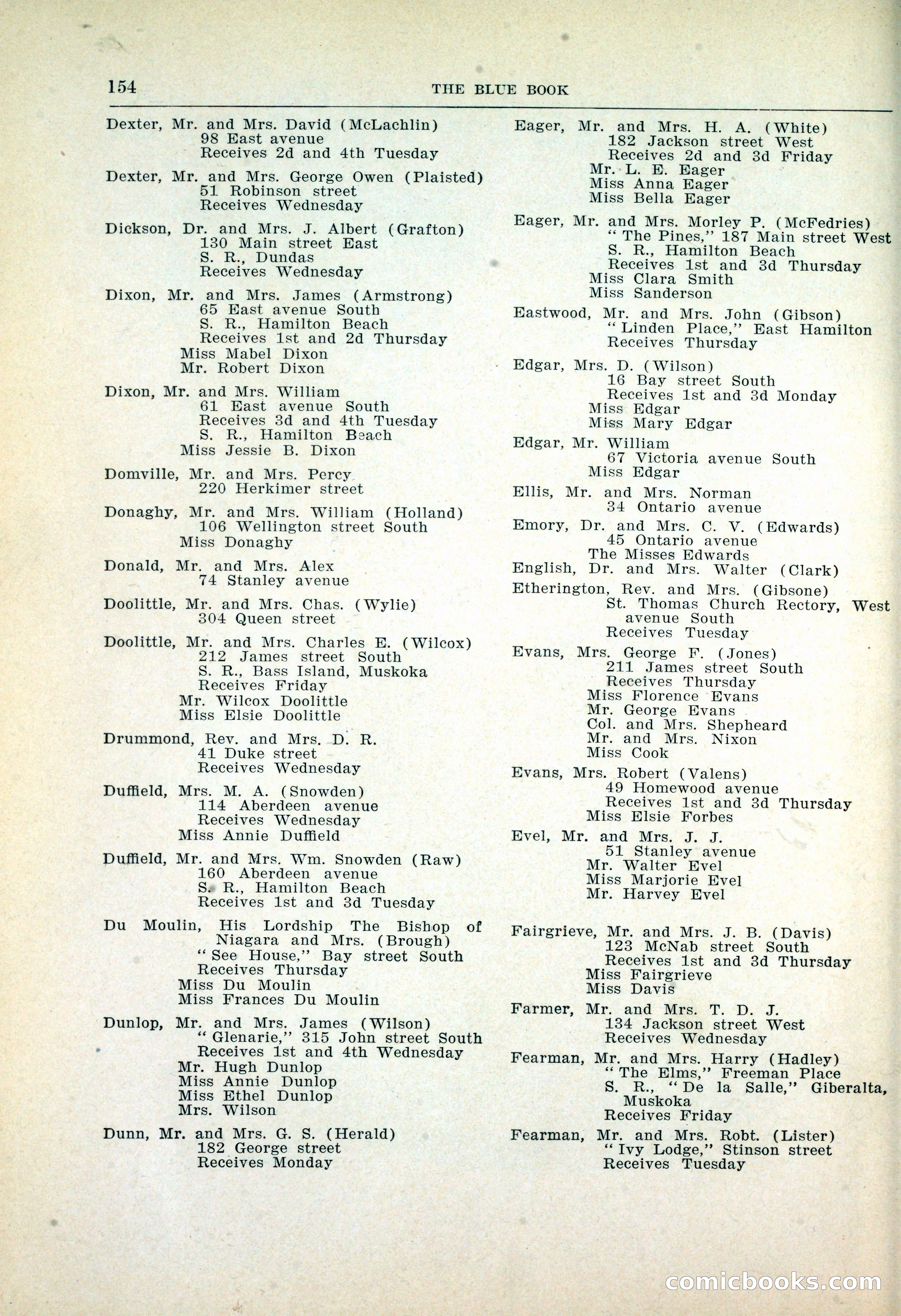 Dau's Blue Book: Toronto, Hamilton and London — page 158 of 198
