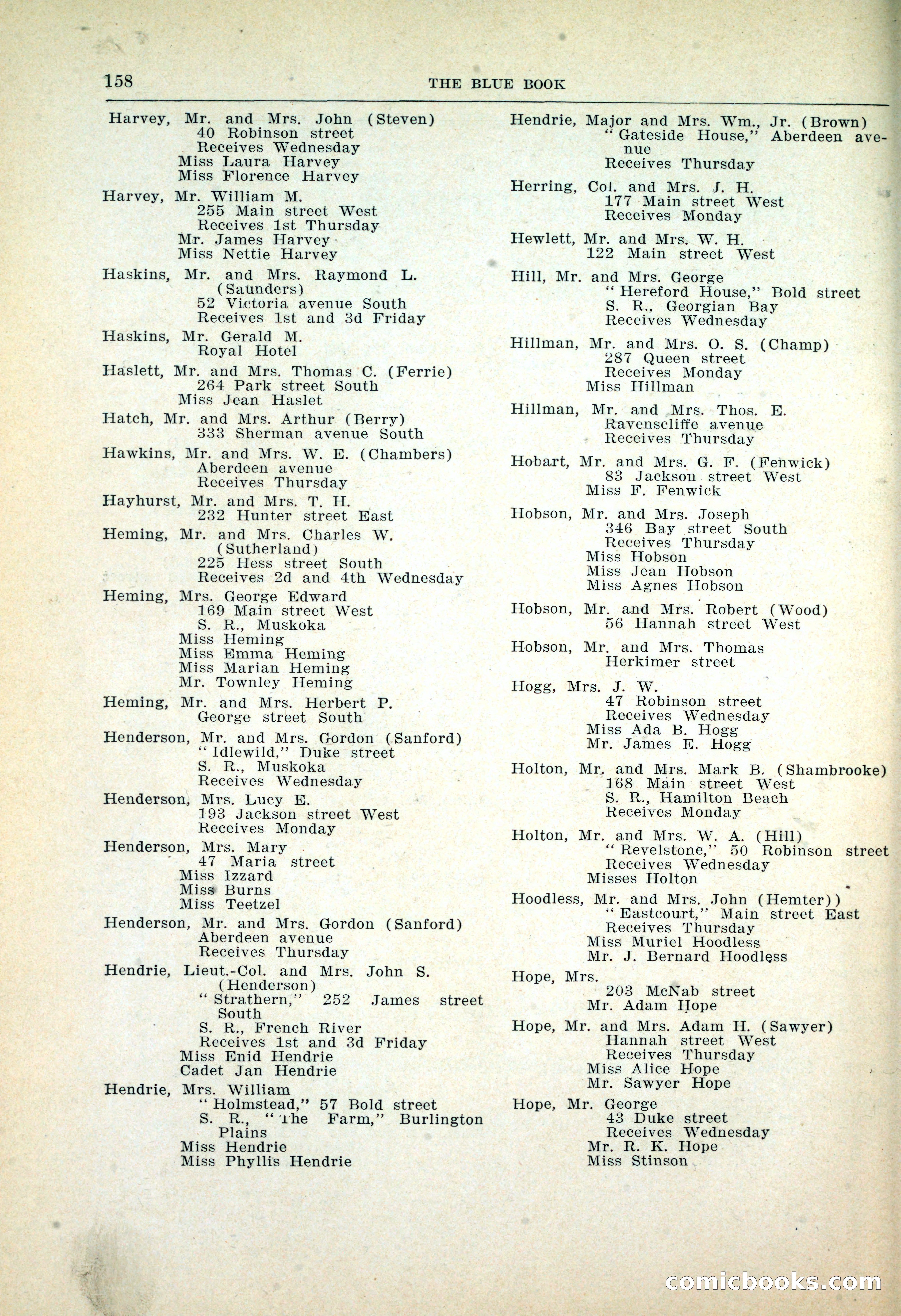 Dau's Blue Book: Toronto, Hamilton and London — page 162 of 198