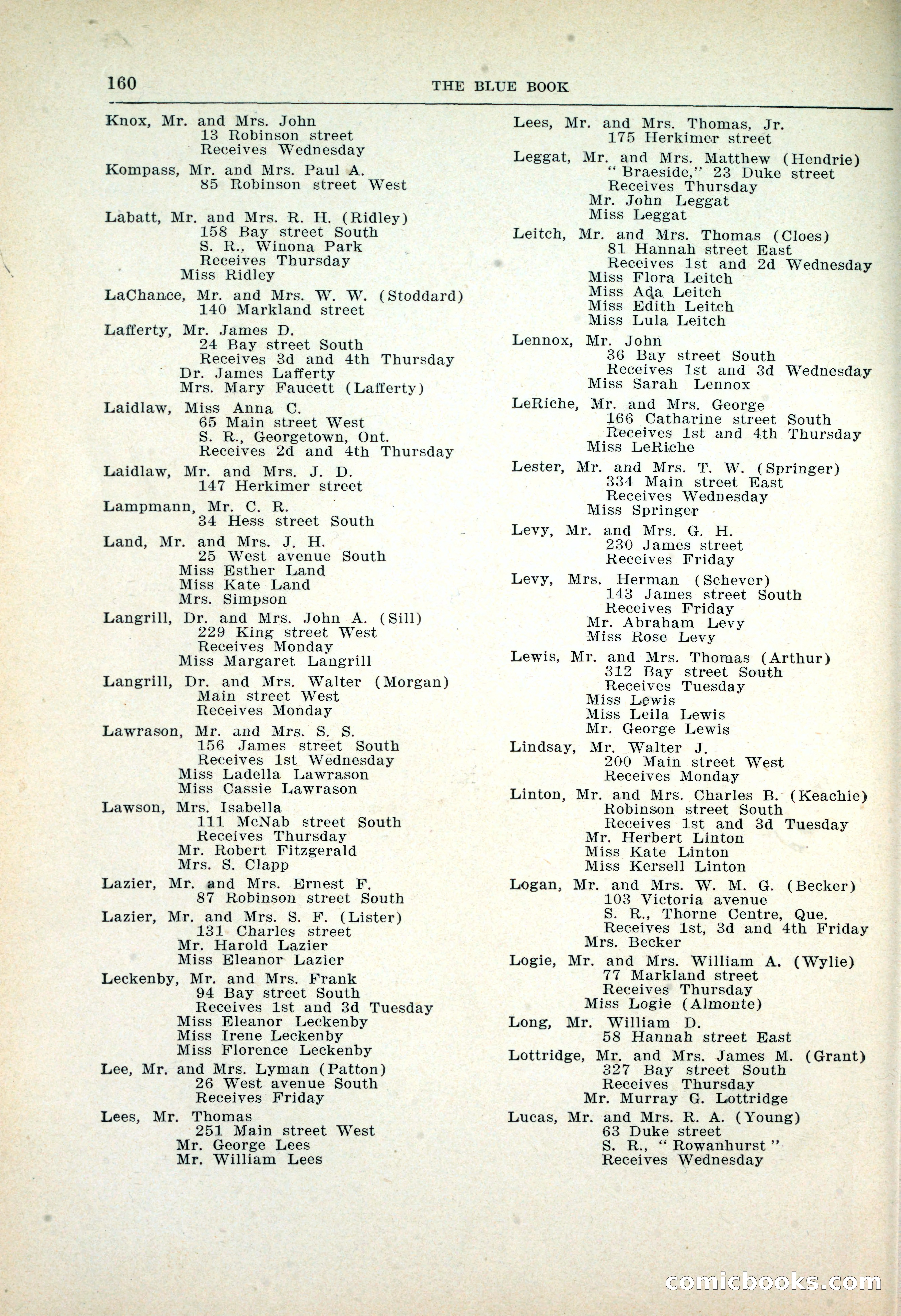 Dau's Blue Book: Toronto, Hamilton and London — page 164 of 198