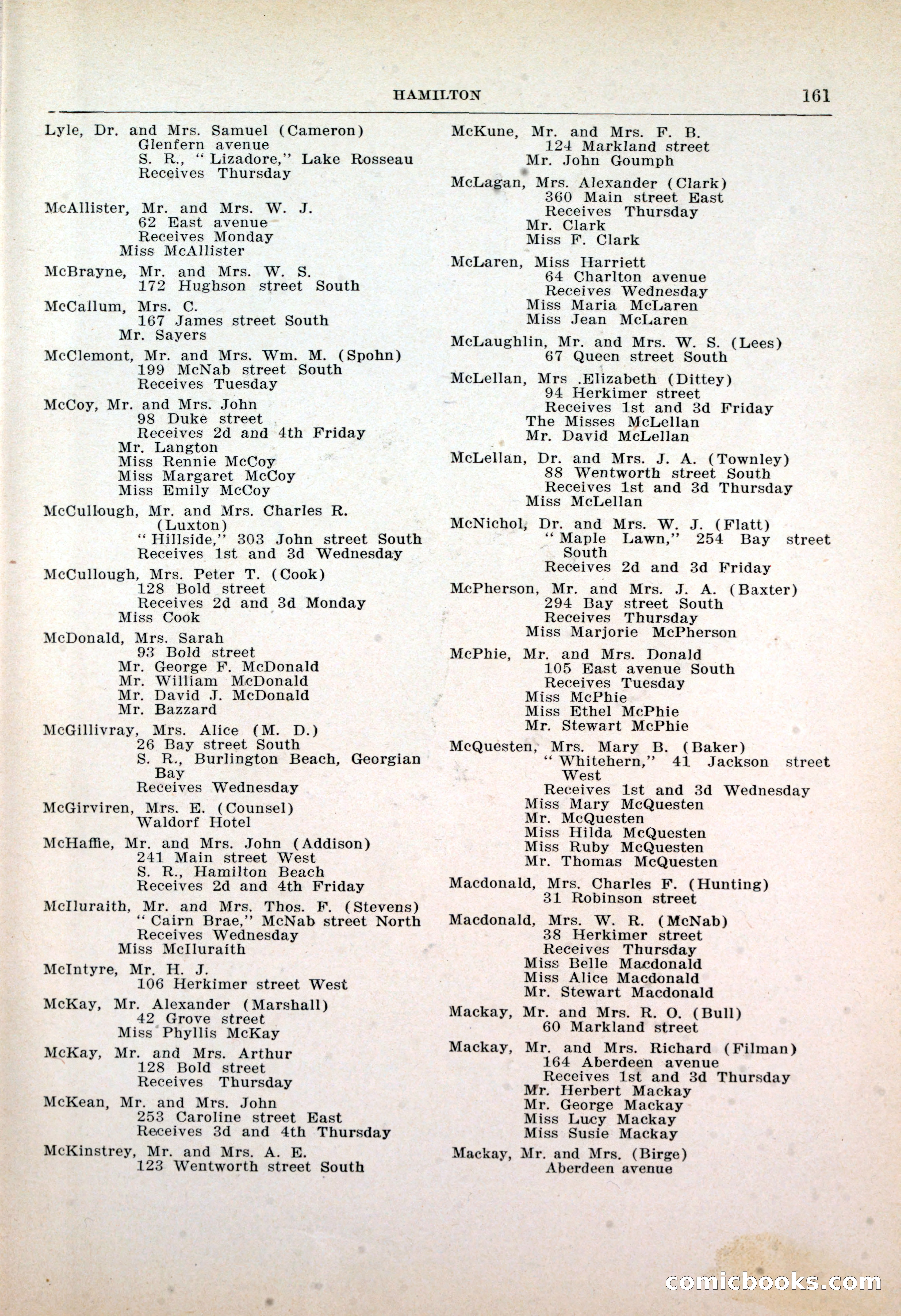 Dau's Blue Book: Toronto, Hamilton and London — page 165 of 198