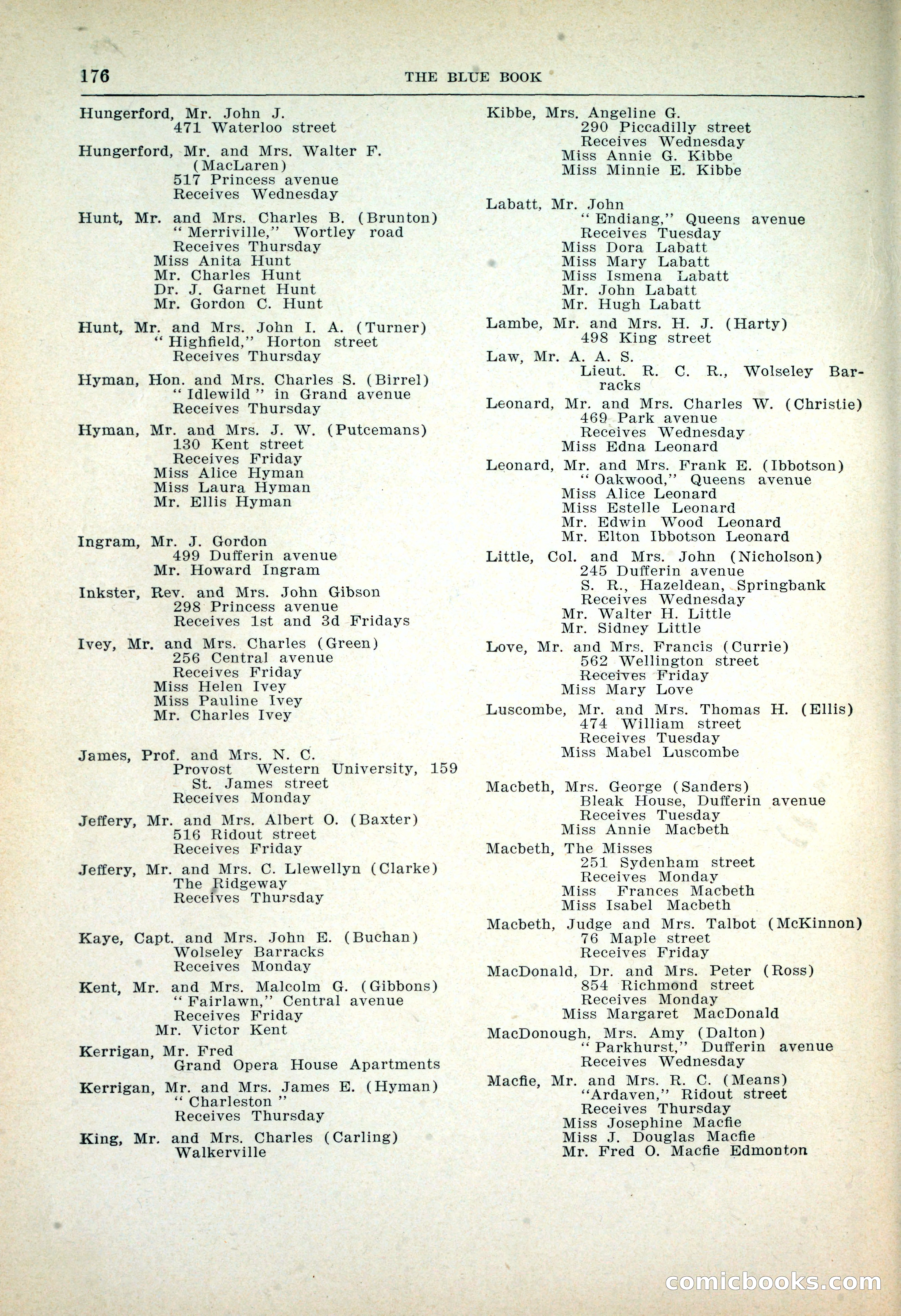 Dau's Blue Book: Toronto, Hamilton and London — page 180 of 198