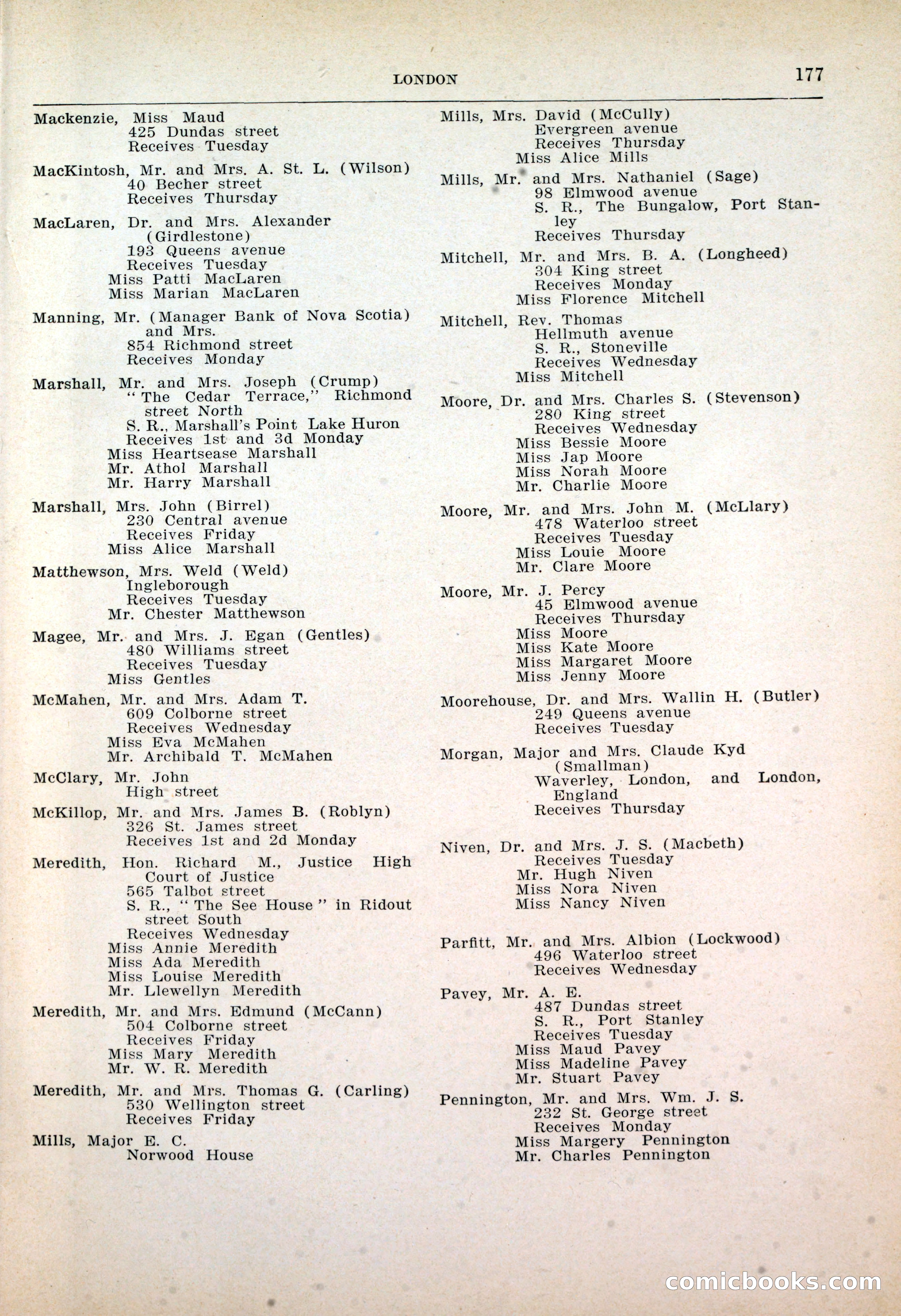 Dau's Blue Book: Toronto, Hamilton and London — page 181 of 198