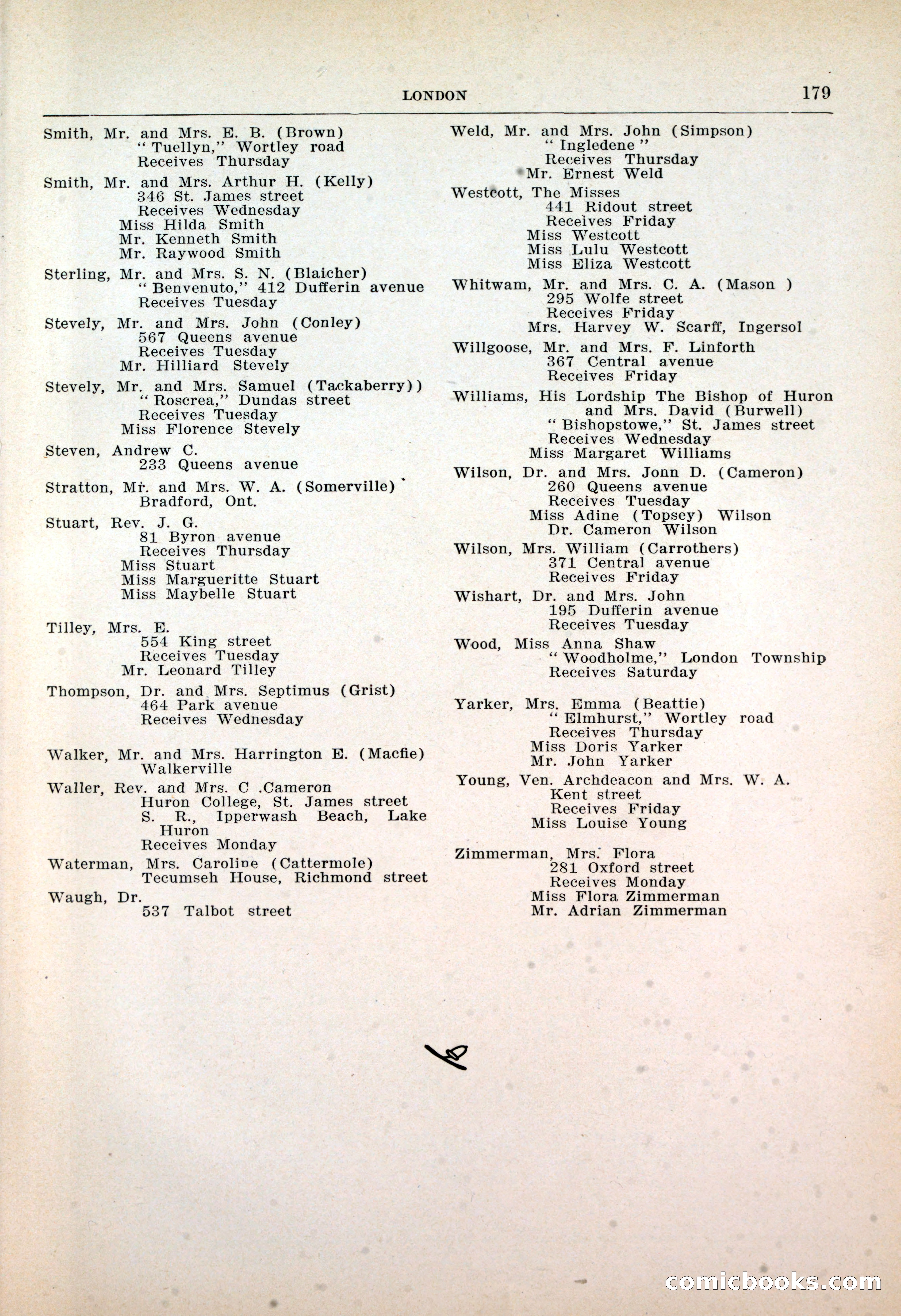 Dau's Blue Book: Toronto, Hamilton and London — page 183 of 198