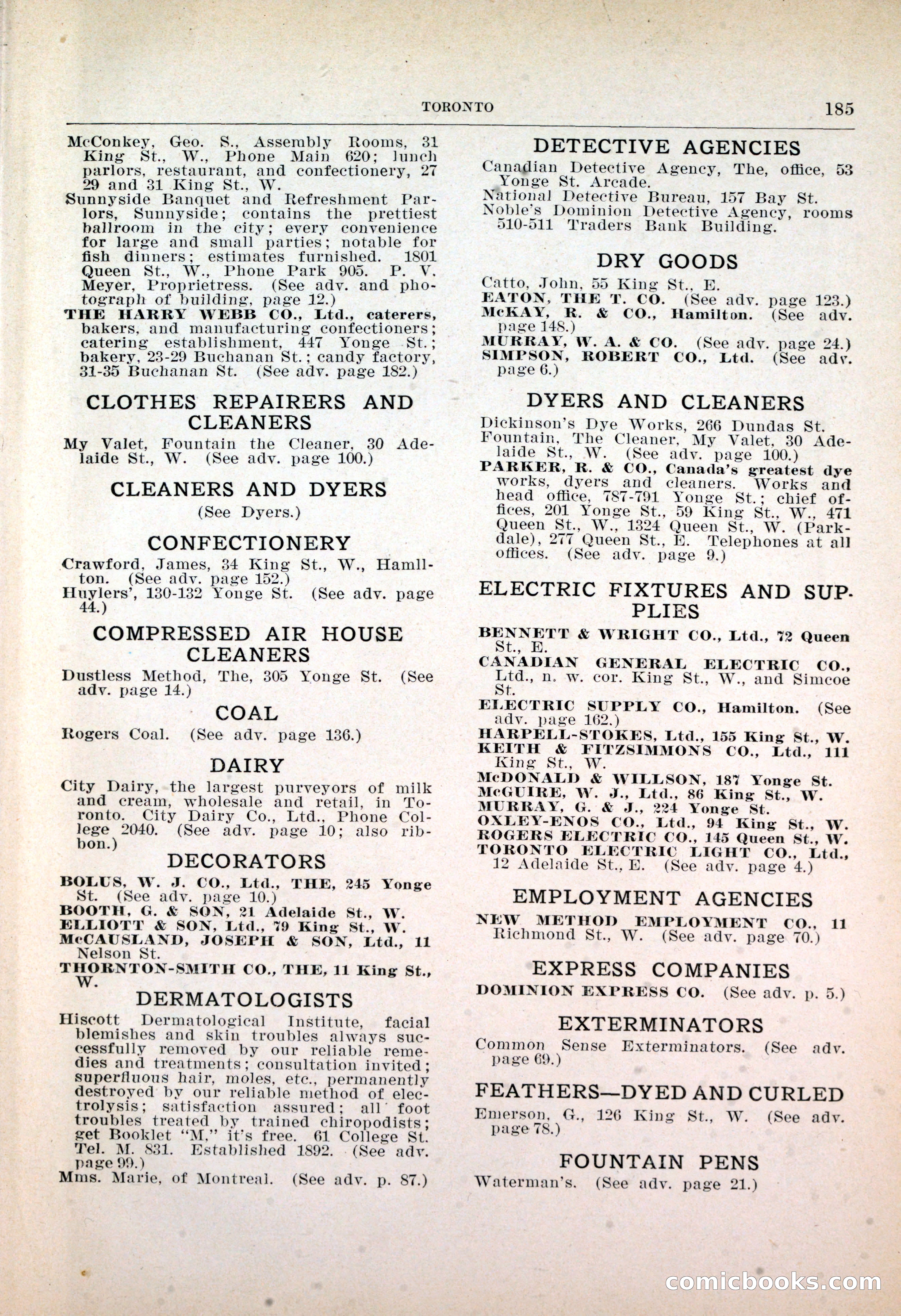Dau's Blue Book: Toronto, Hamilton and London — page 189 of 198