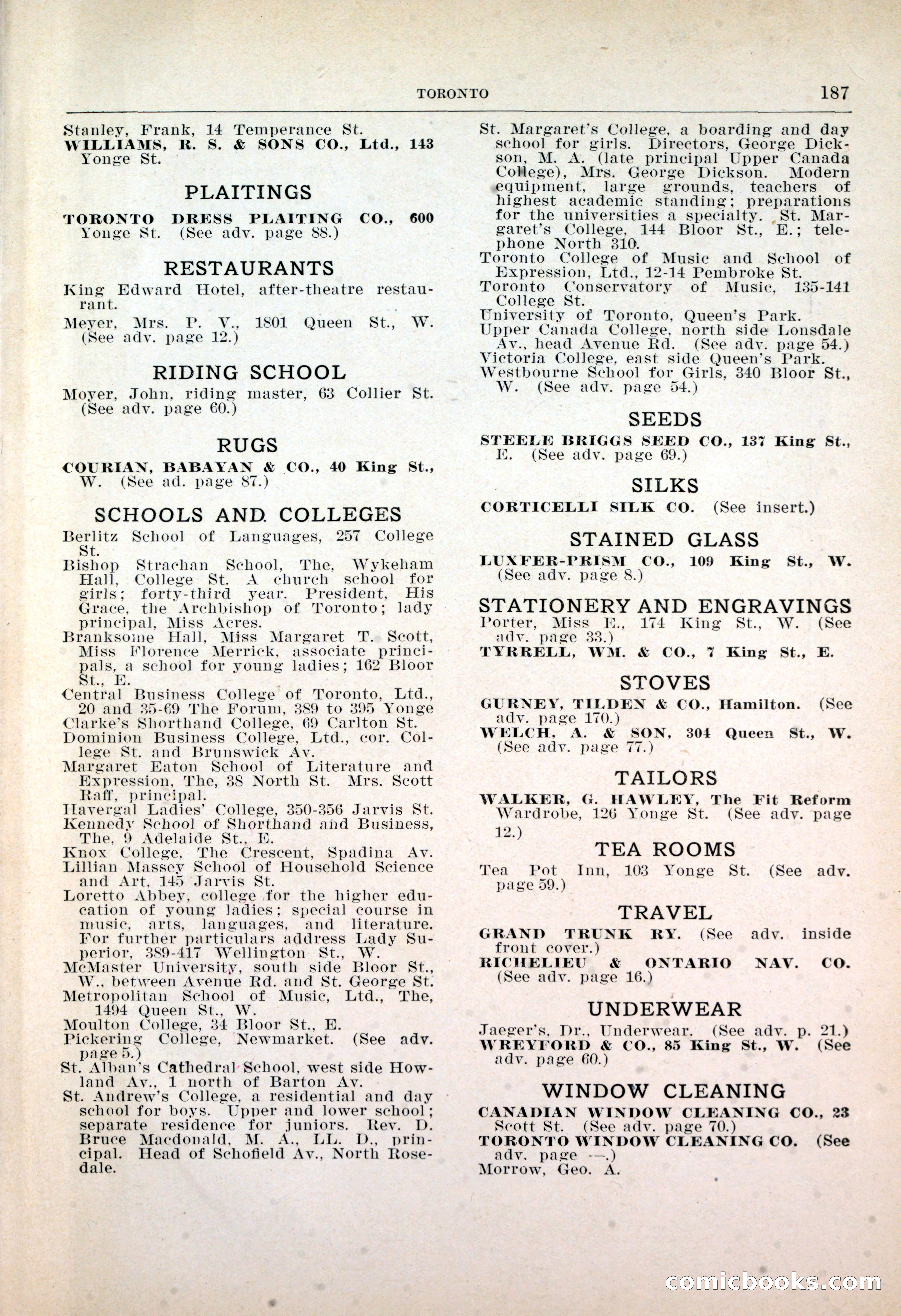 Dau's Blue Book: Toronto, Hamilton and London — page 191 of 198