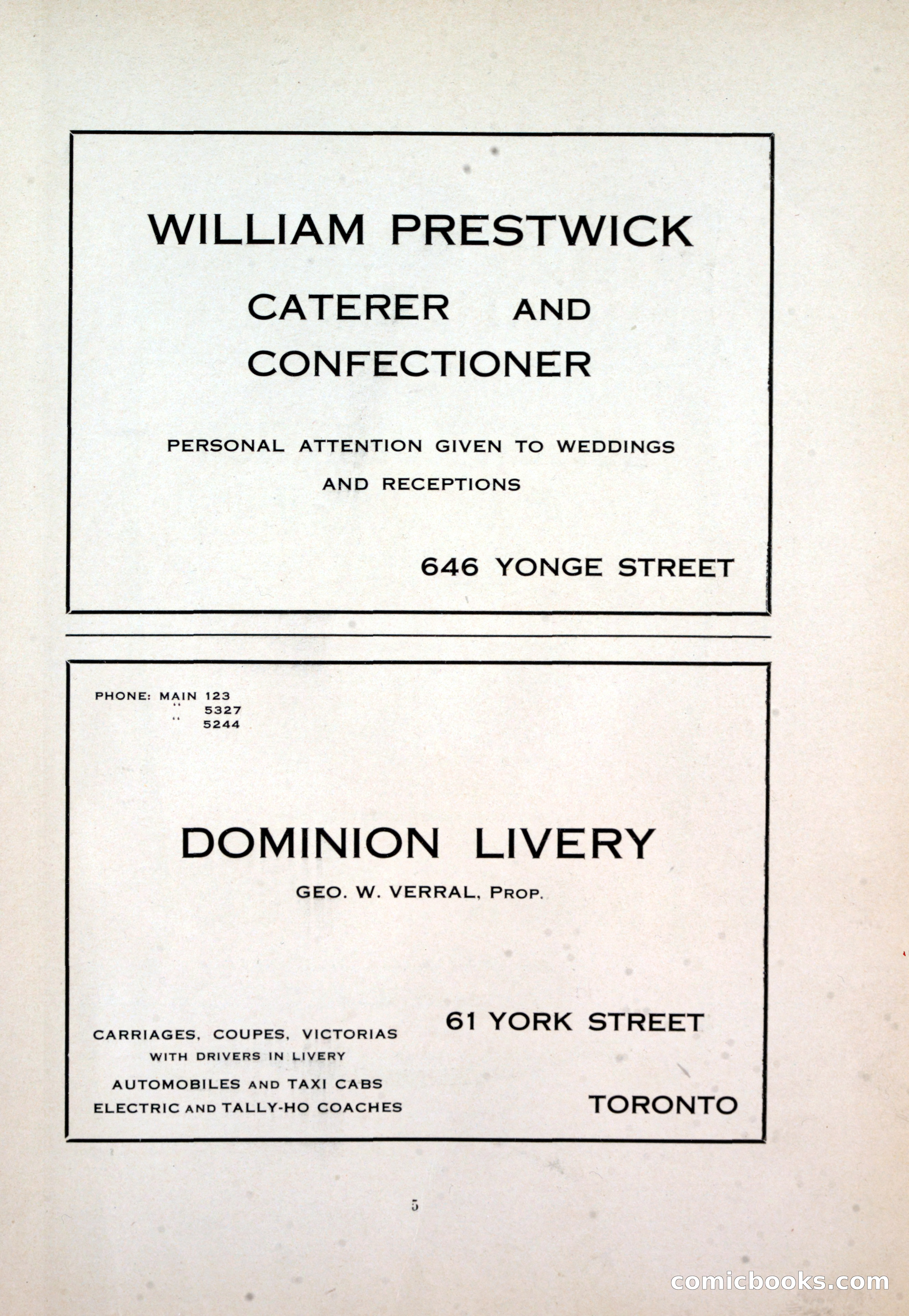 Dau's Blue Book: Toronto and Hamilton Social Directory — page 5 of 214