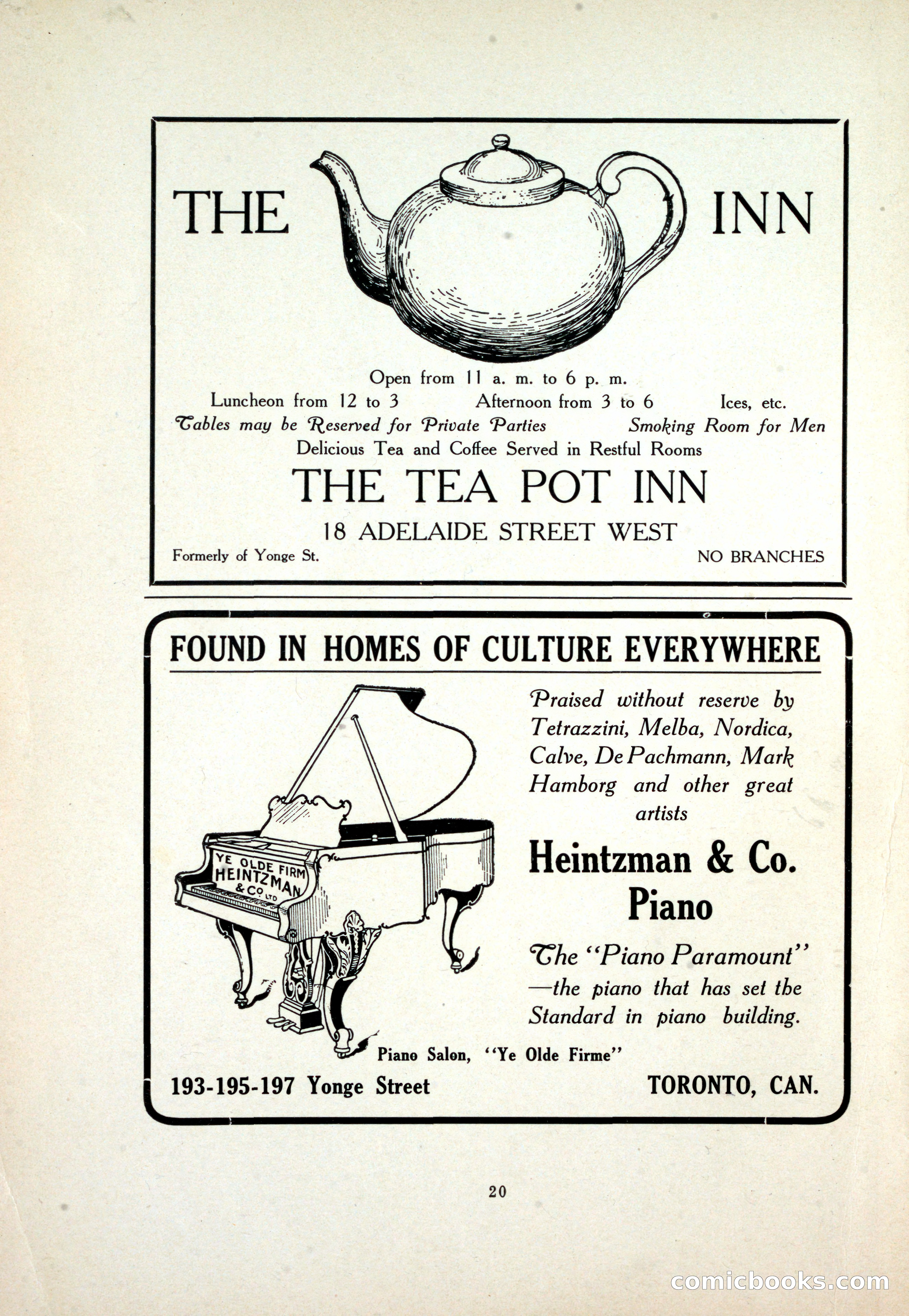 Dau's Blue Book: Toronto and Hamilton Social Directory — page 20 of 214