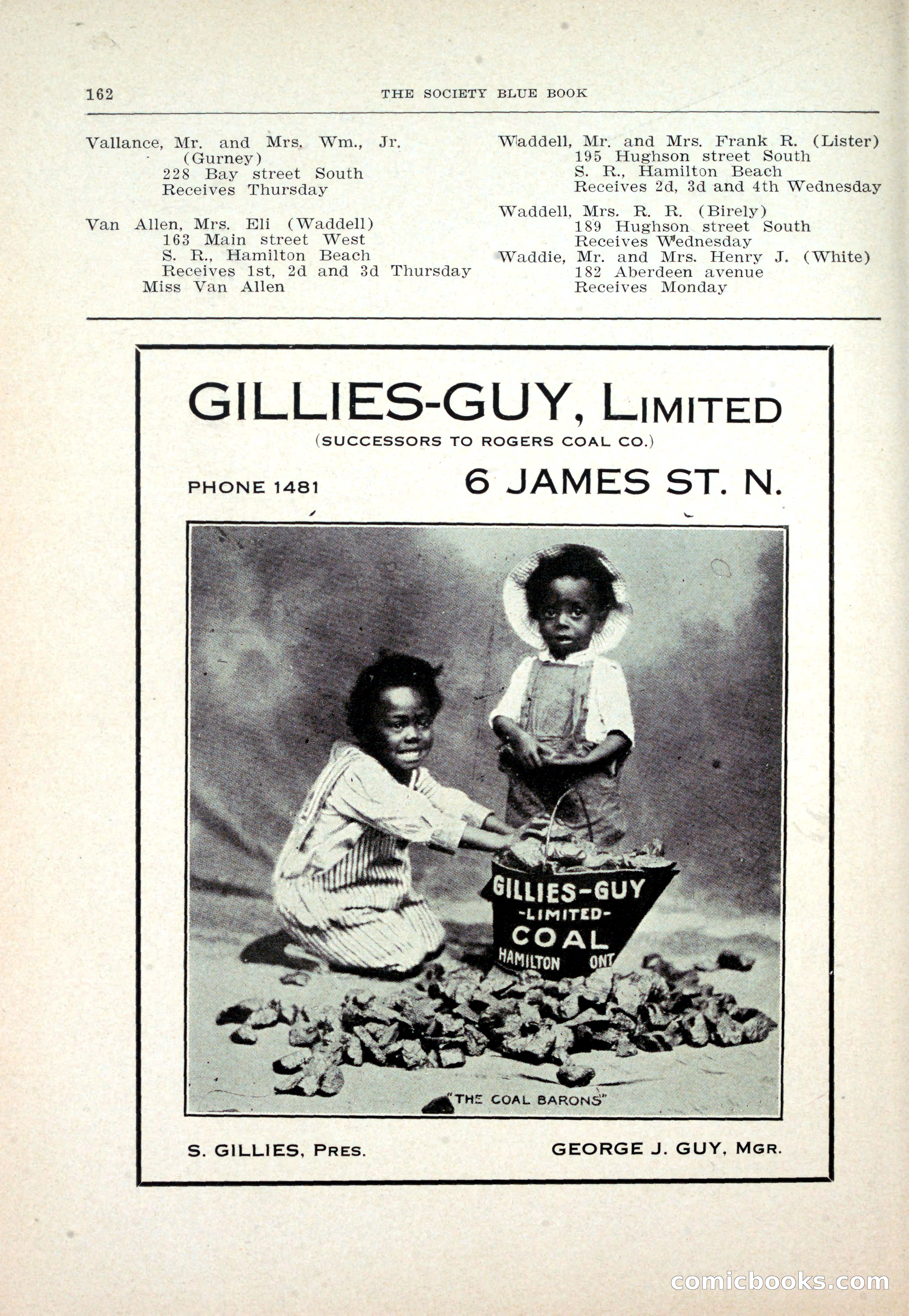 Dau's Blue Book: Toronto and Hamilton Social Directory — page 162 of 214