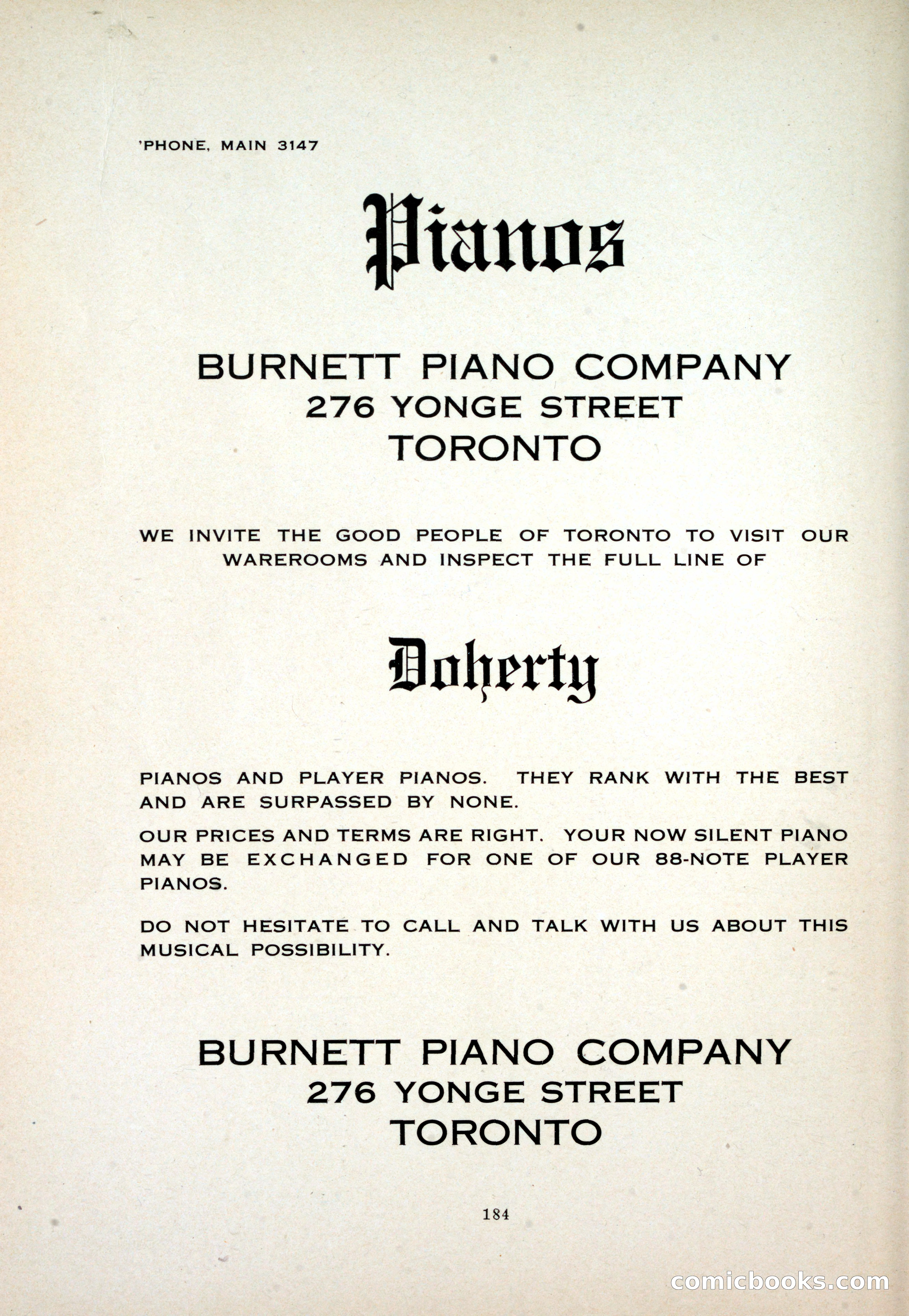 Dau's Blue Book: Toronto and Hamilton Social Directory — page 184 of 214