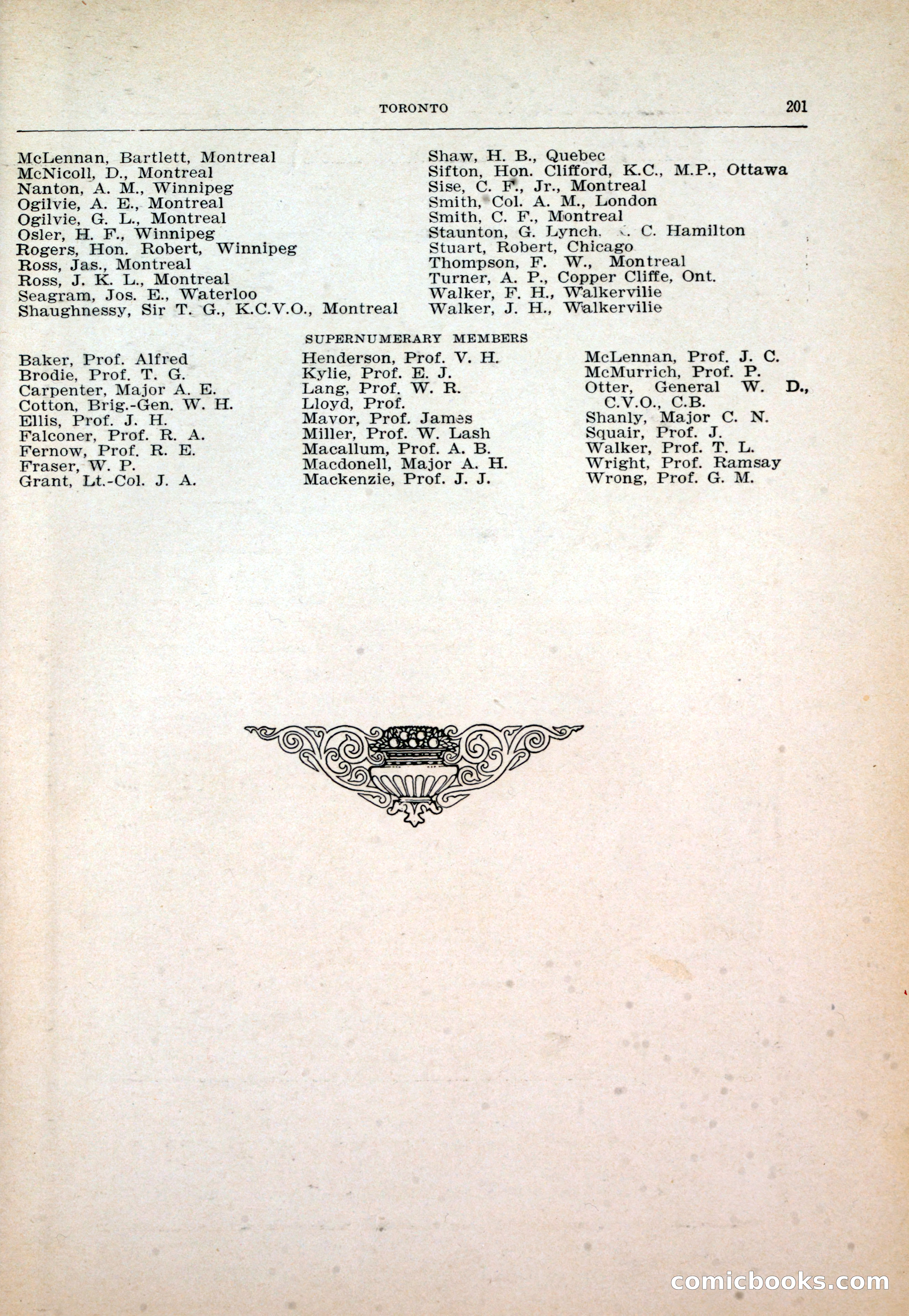 Dau's Blue Book: Toronto and Hamilton Social Directory — page 201 of 214