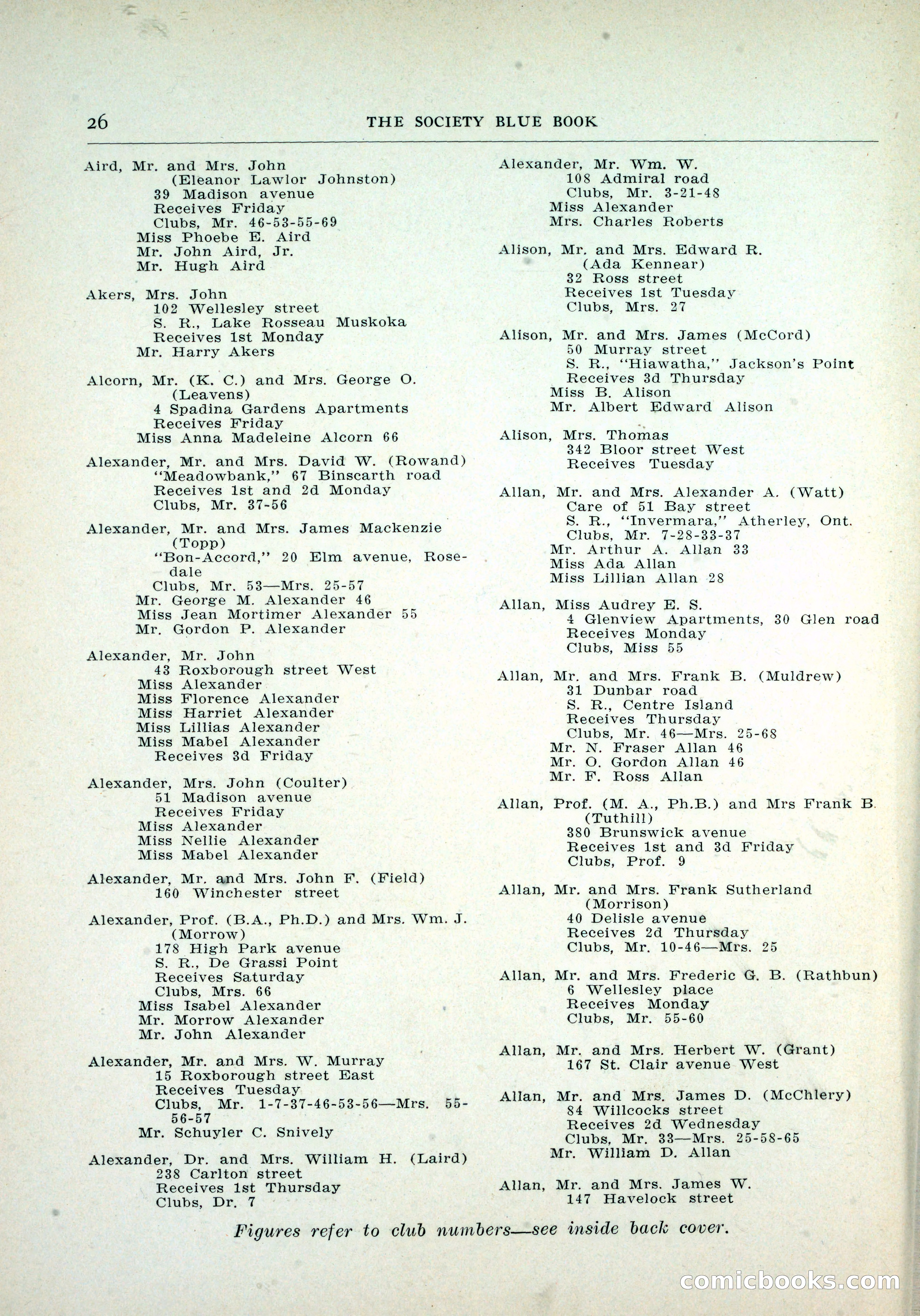 Dau's Blue Book, Toronto — page 18 of 264