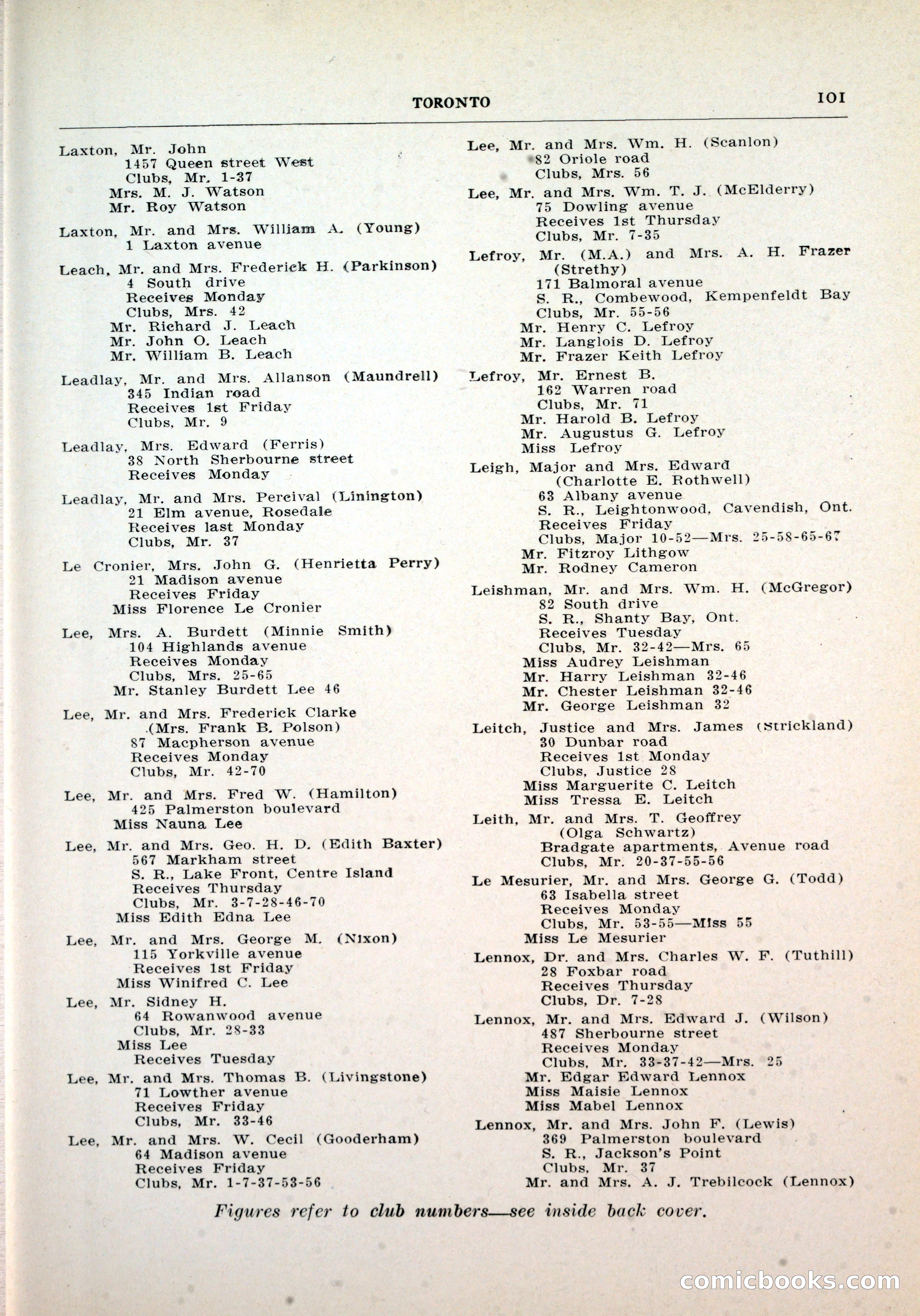 Dau's Blue Book, Toronto — page 93 of 264