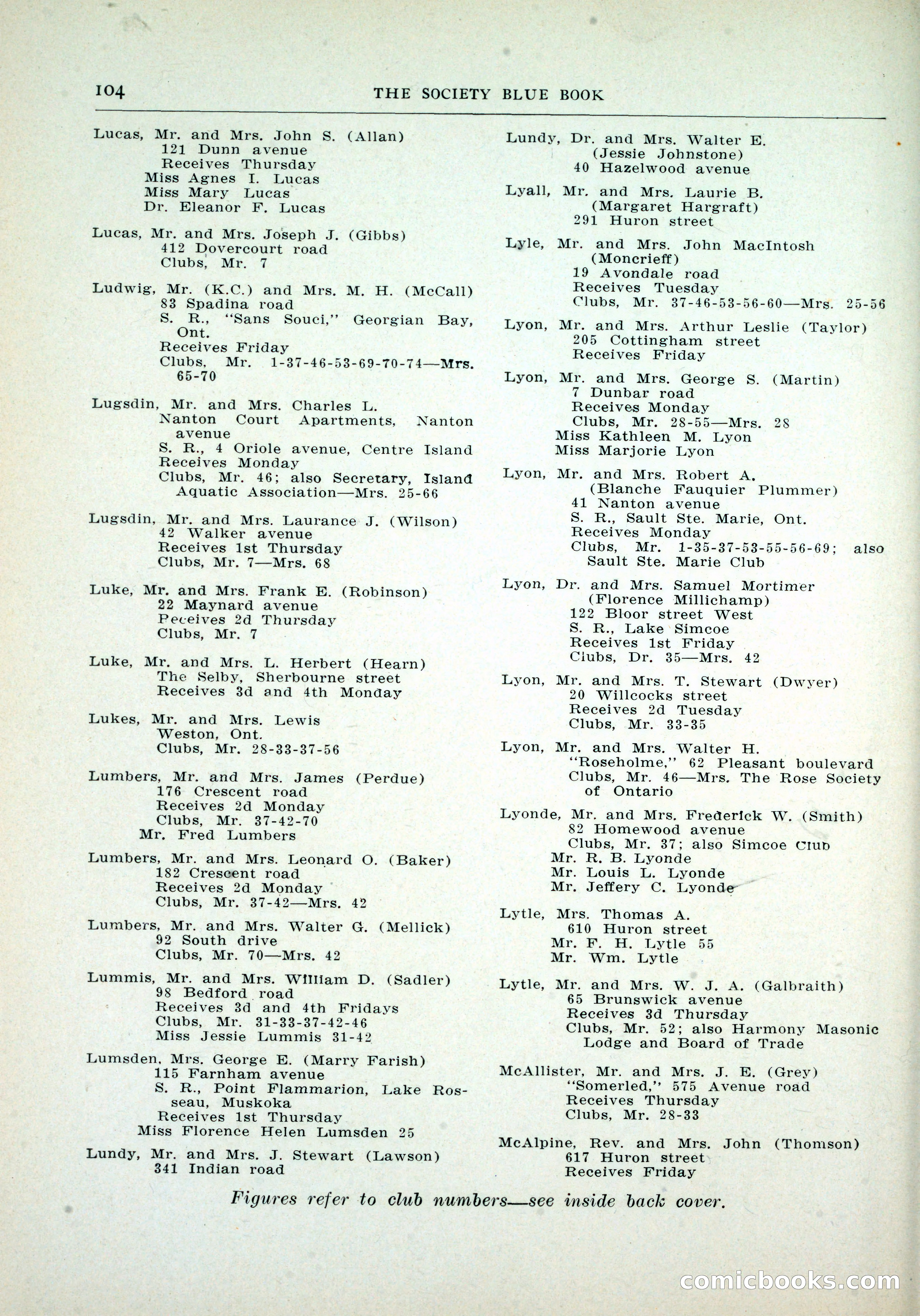 Dau's Blue Book, Toronto — page 96 of 264