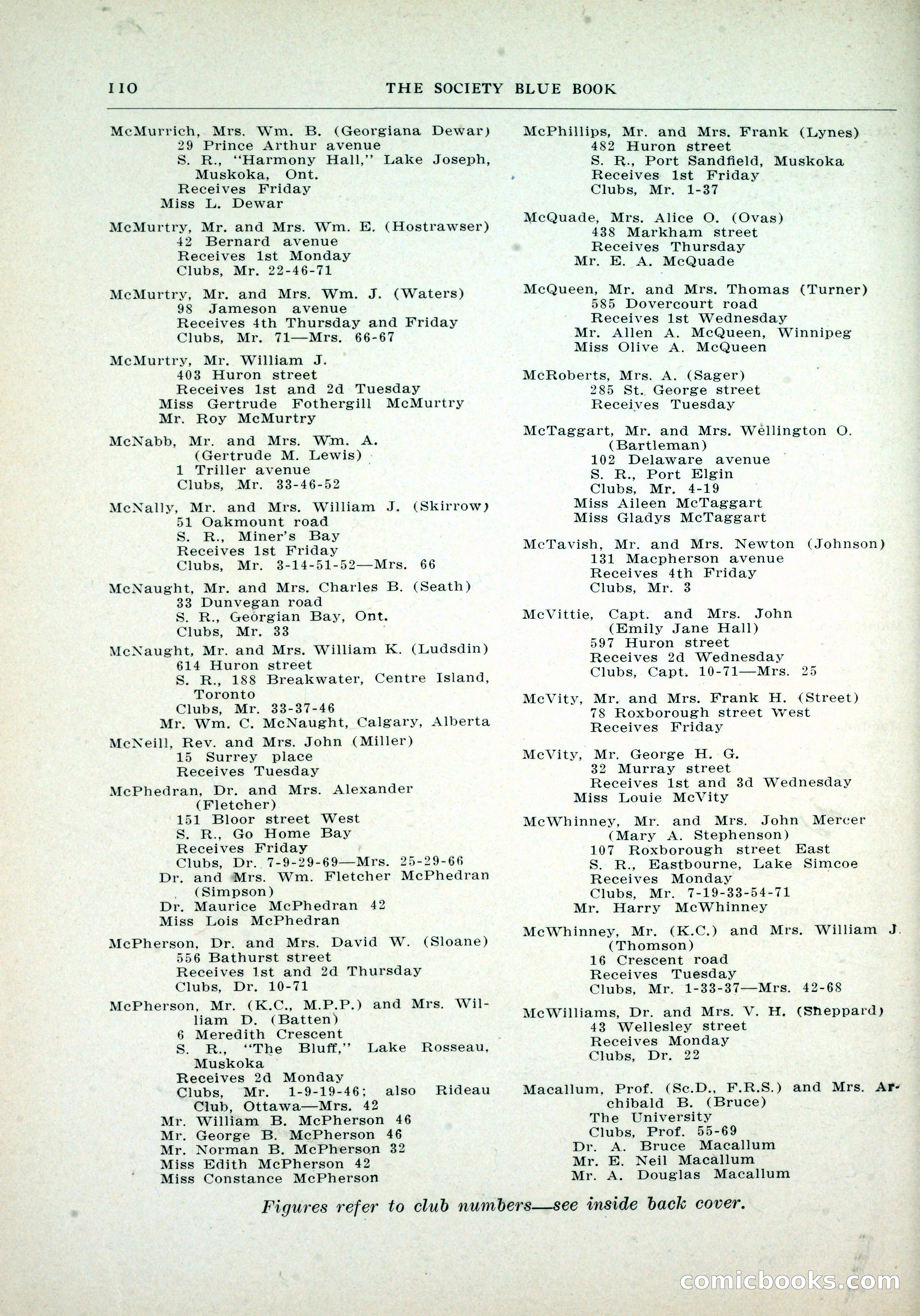 Dau's Blue Book, Toronto — page 102 of 264