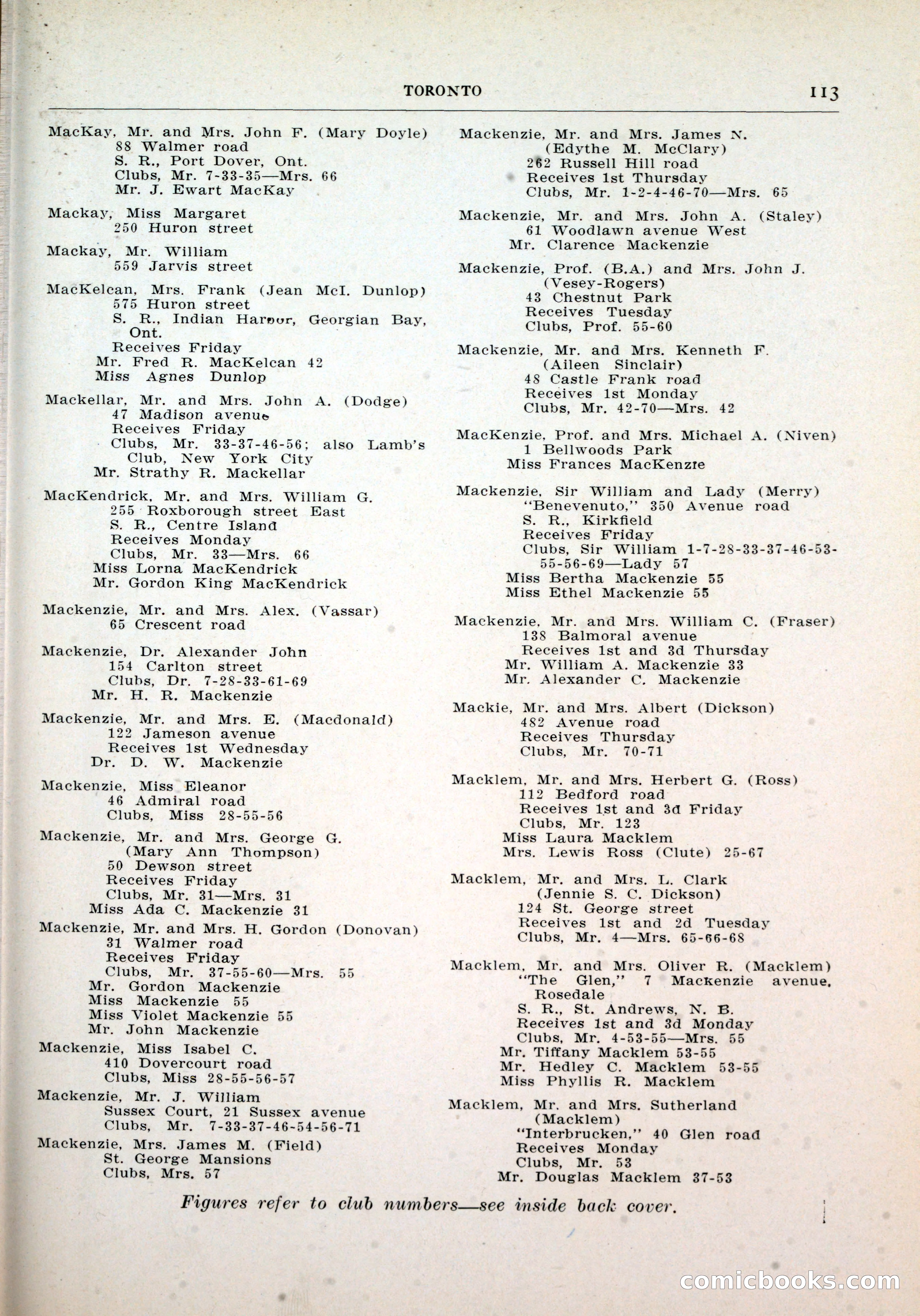 Dau's Blue Book, Toronto — page 105 of 264