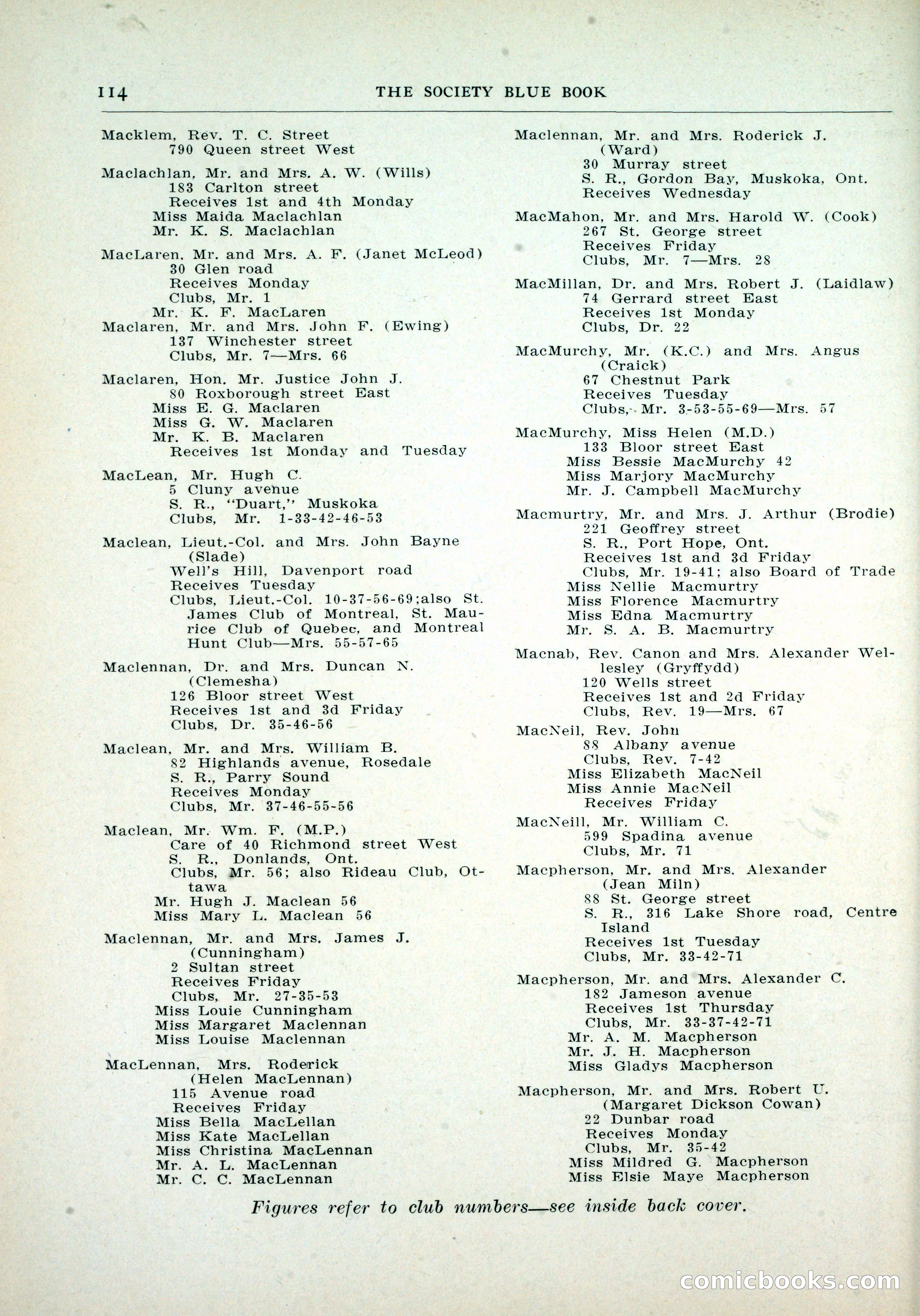 Dau's Blue Book, Toronto — page 106 of 264