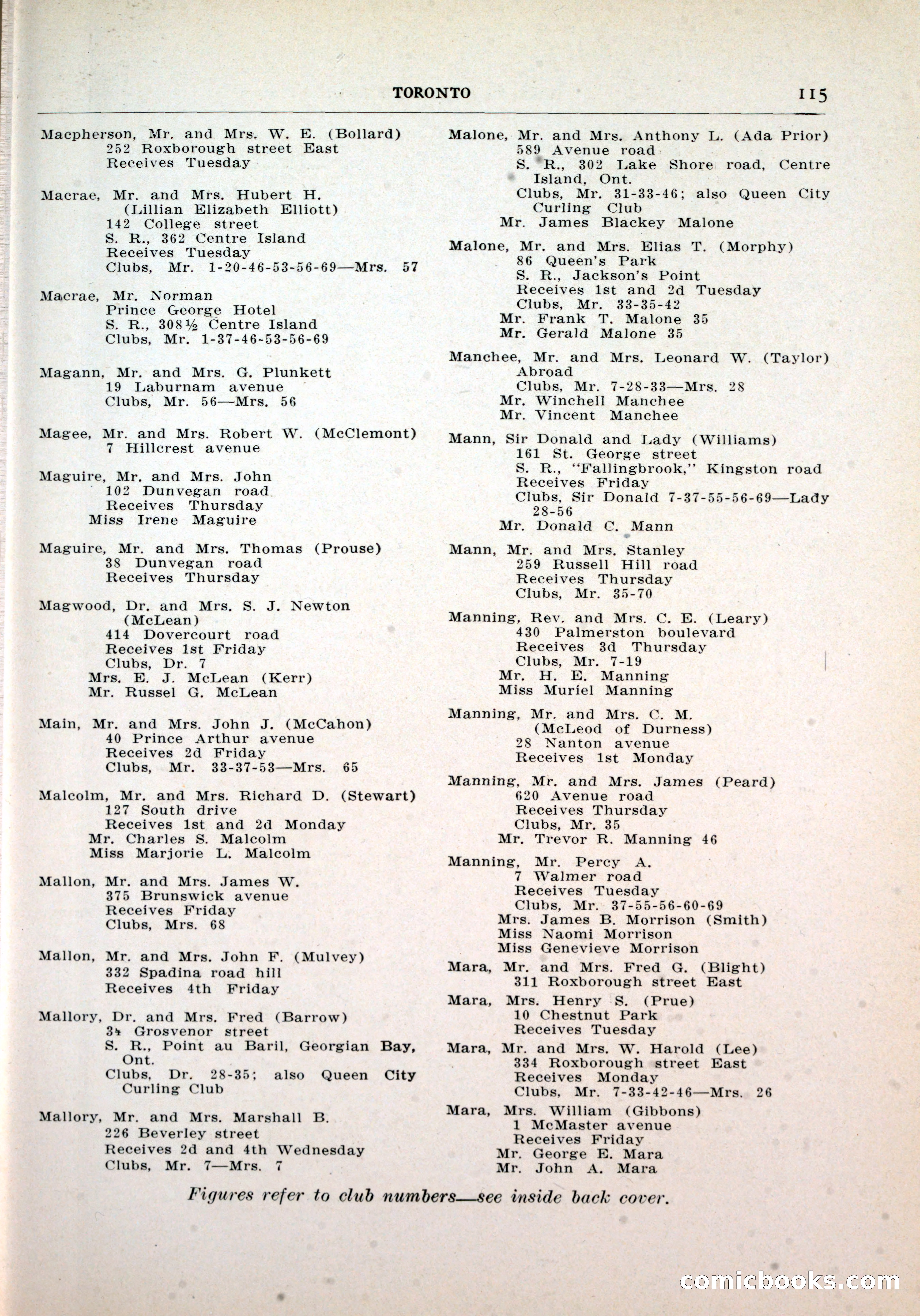 Dau's Blue Book, Toronto — page 107 of 264
