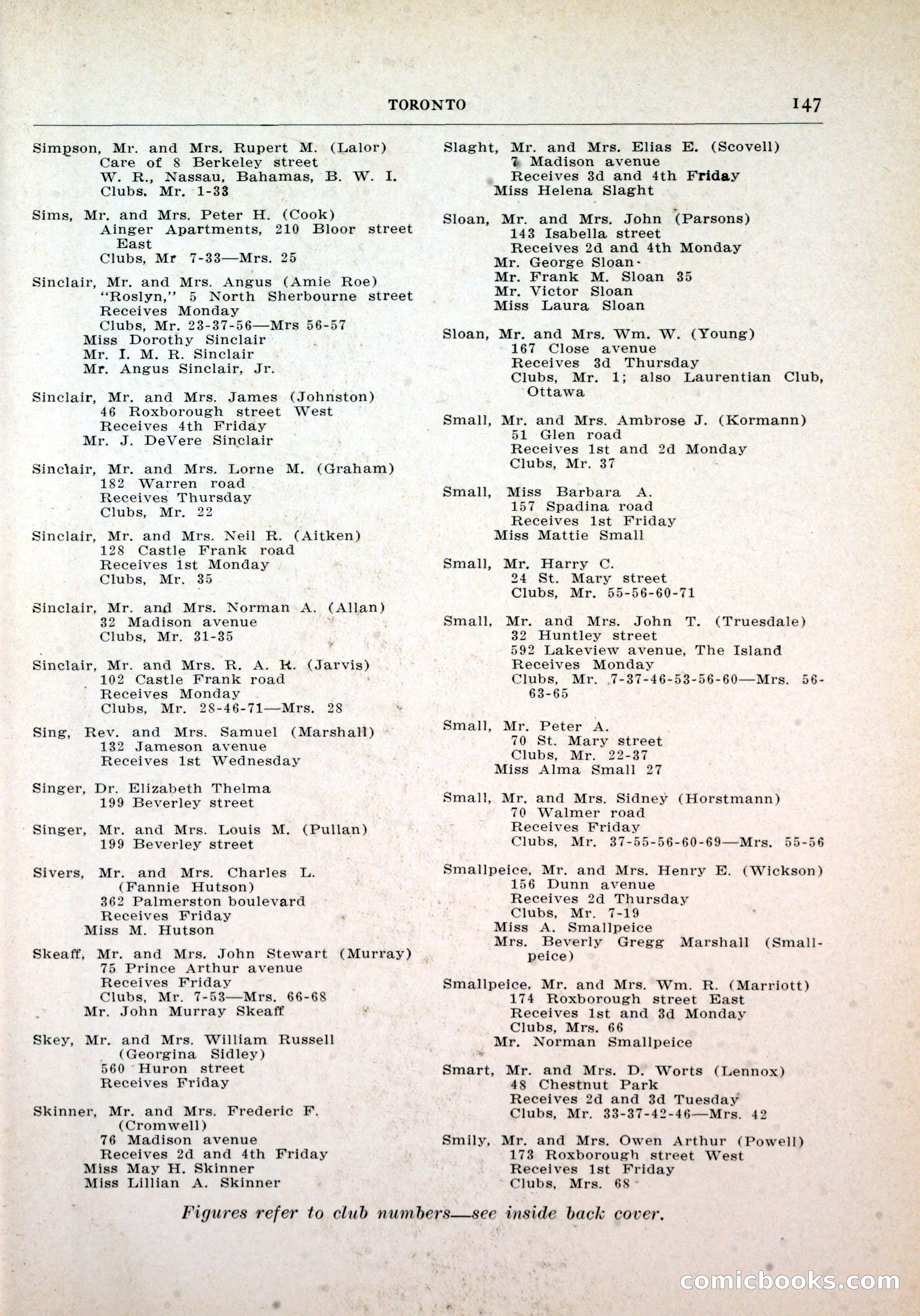 Dau's Blue Book, Toronto — page 139 of 264