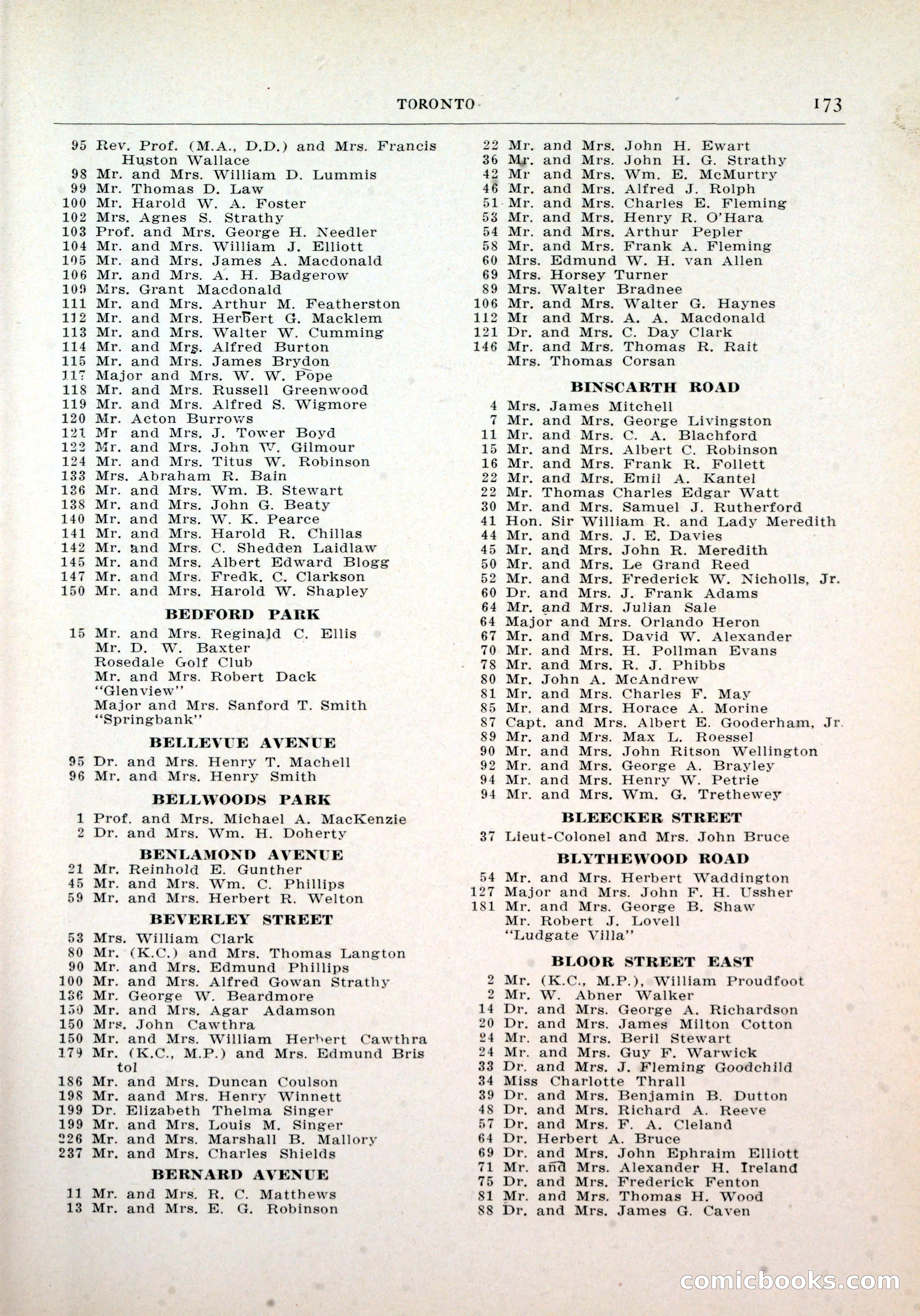 Dau's Blue Book, Toronto — page 165 of 264
