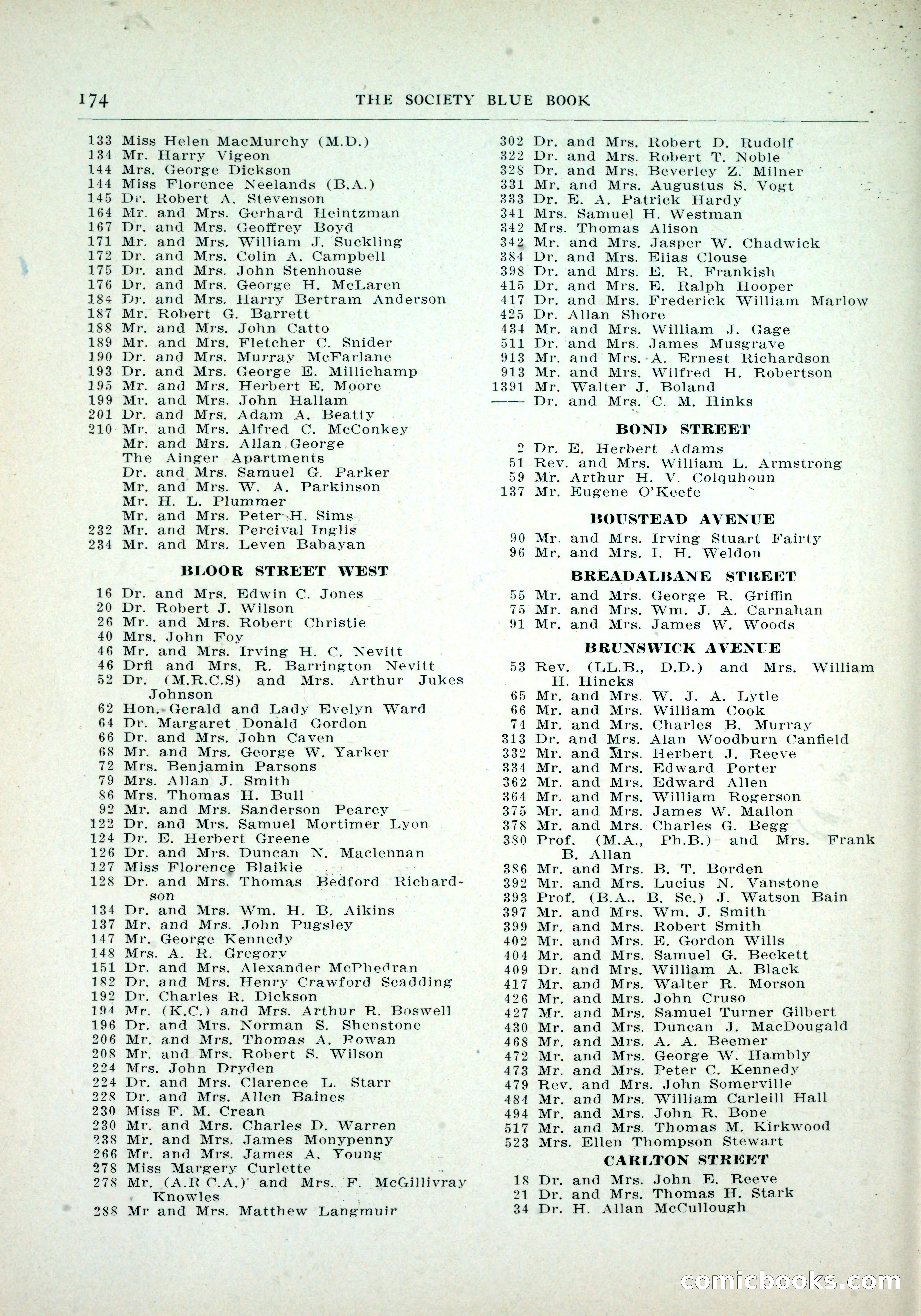 Dau's Blue Book, Toronto — page 166 of 264