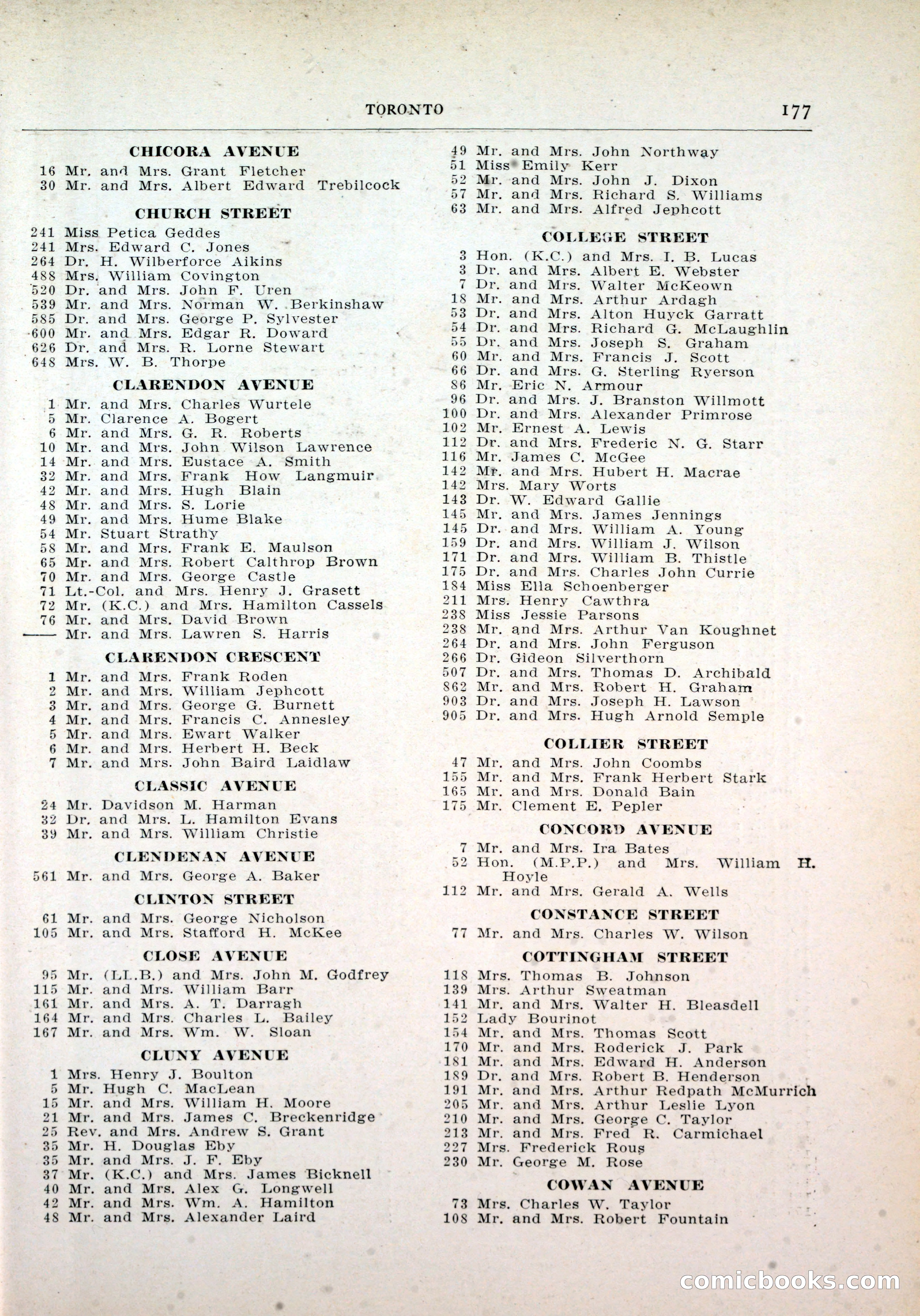 Dau's Blue Book, Toronto — page 169 of 264