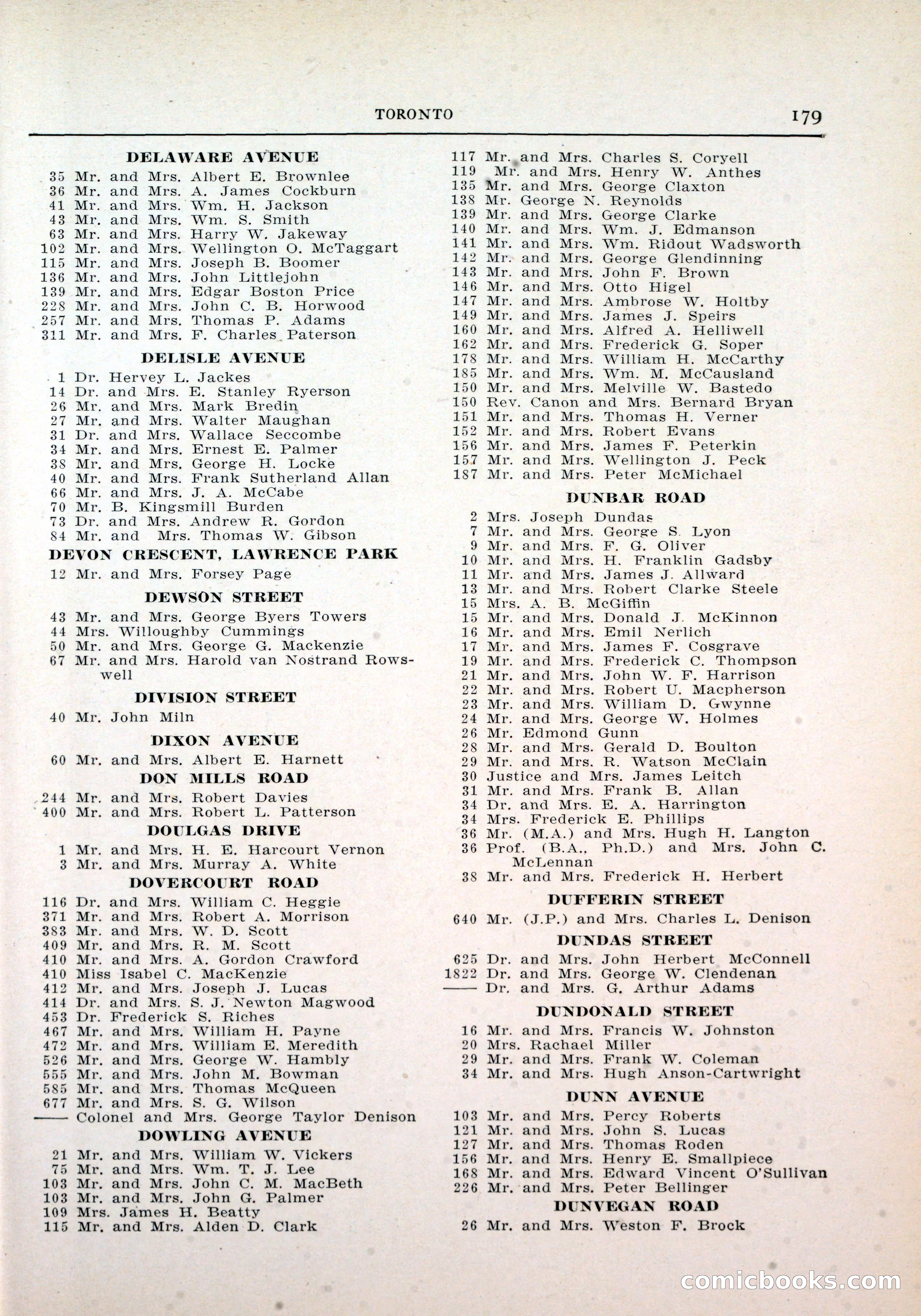 Dau's Blue Book, Toronto — page 171 of 264