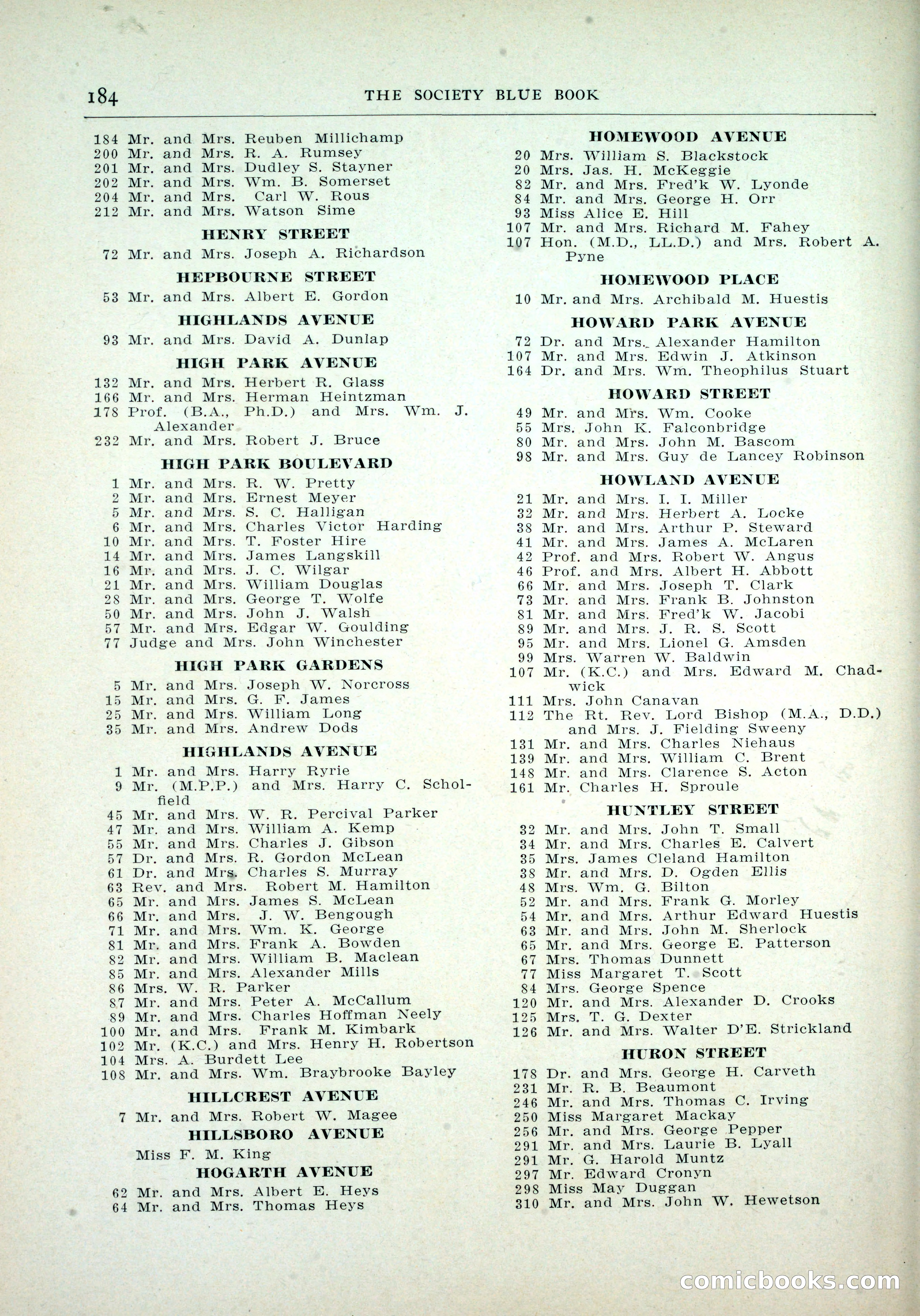 Dau's Blue Book, Toronto — page 176 of 264