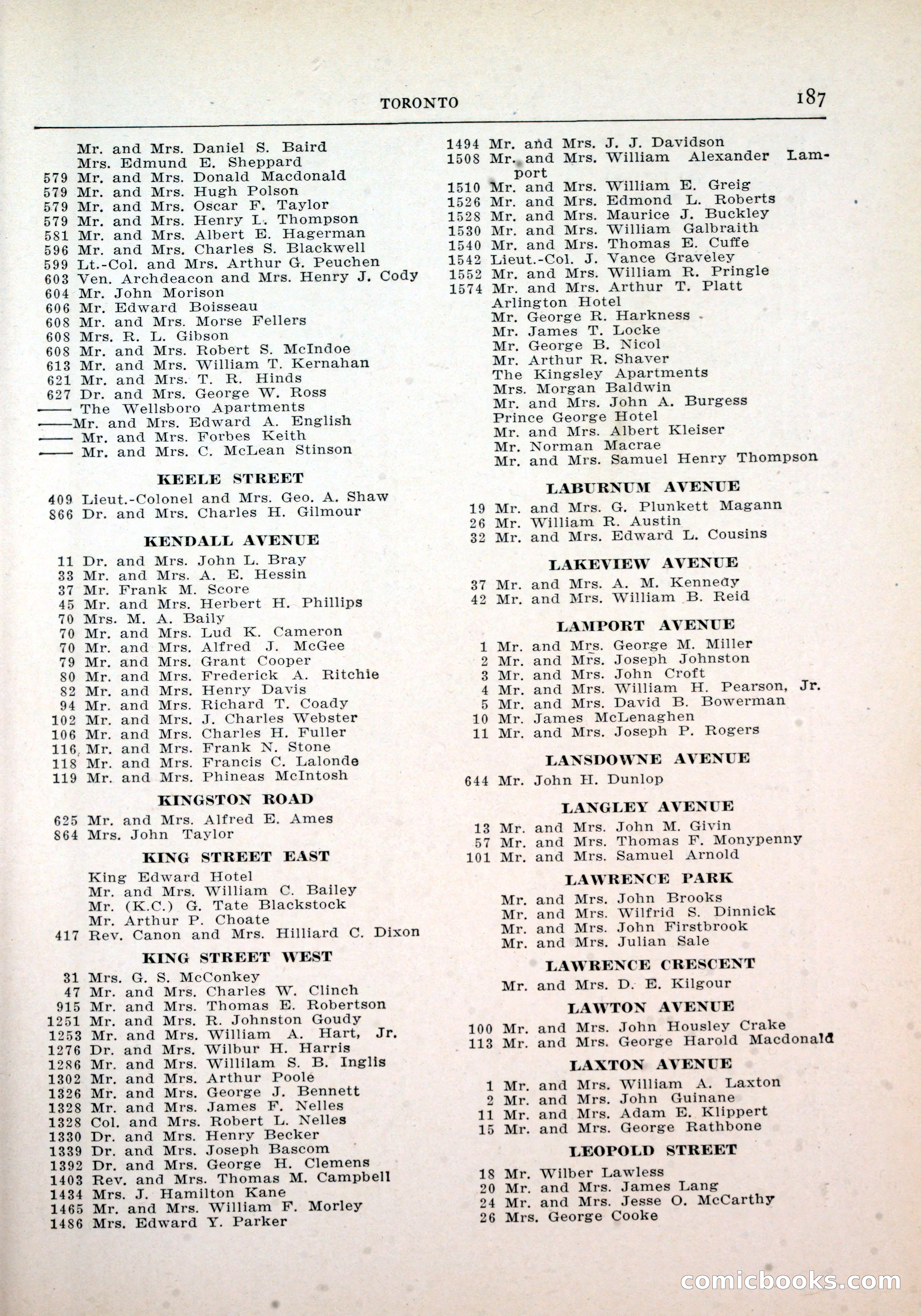 Dau's Blue Book, Toronto — page 179 of 264