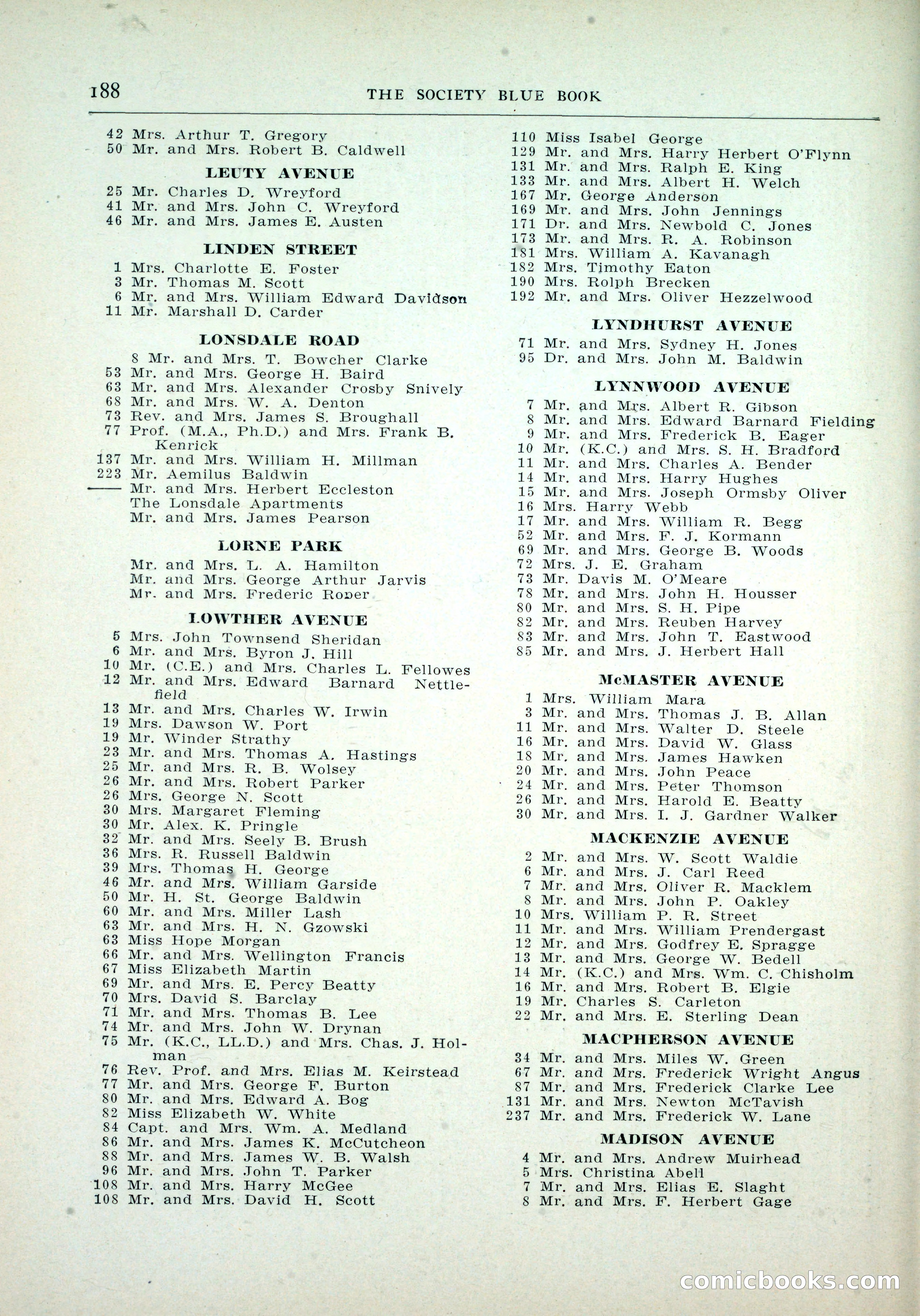 Dau's Blue Book, Toronto — page 180 of 264