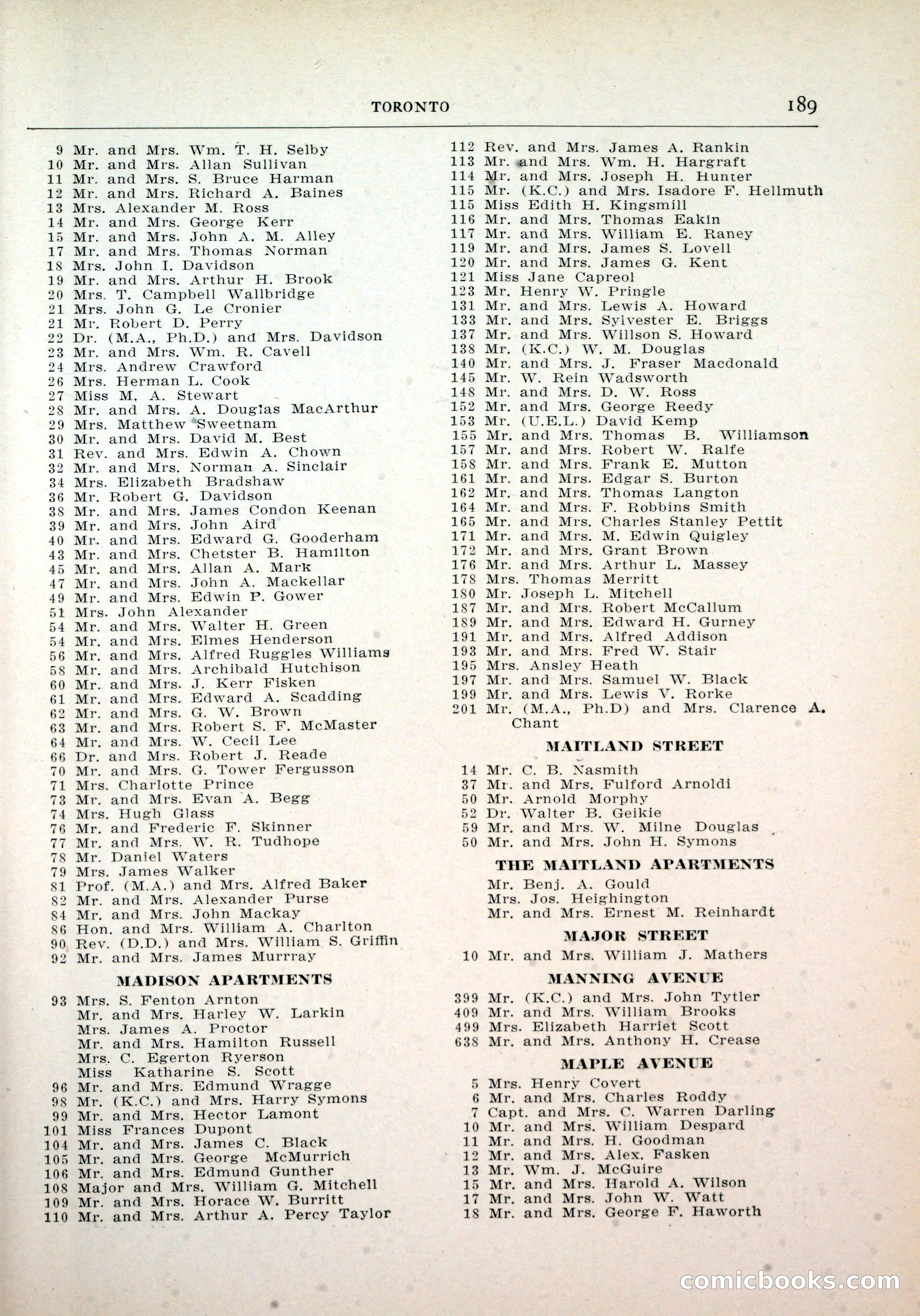 Dau's Blue Book, Toronto — page 181 of 264