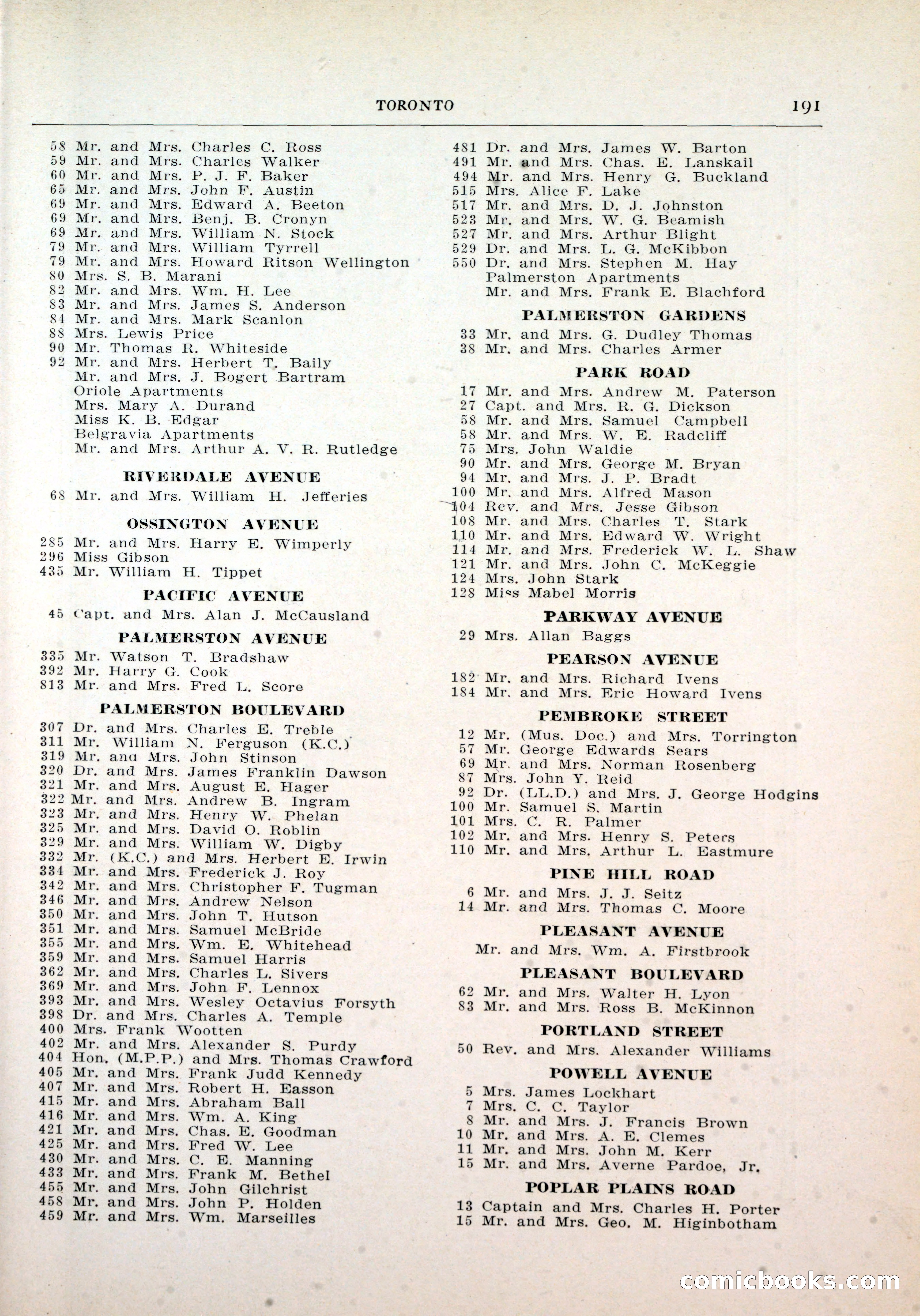 Dau's Blue Book, Toronto — page 183 of 264