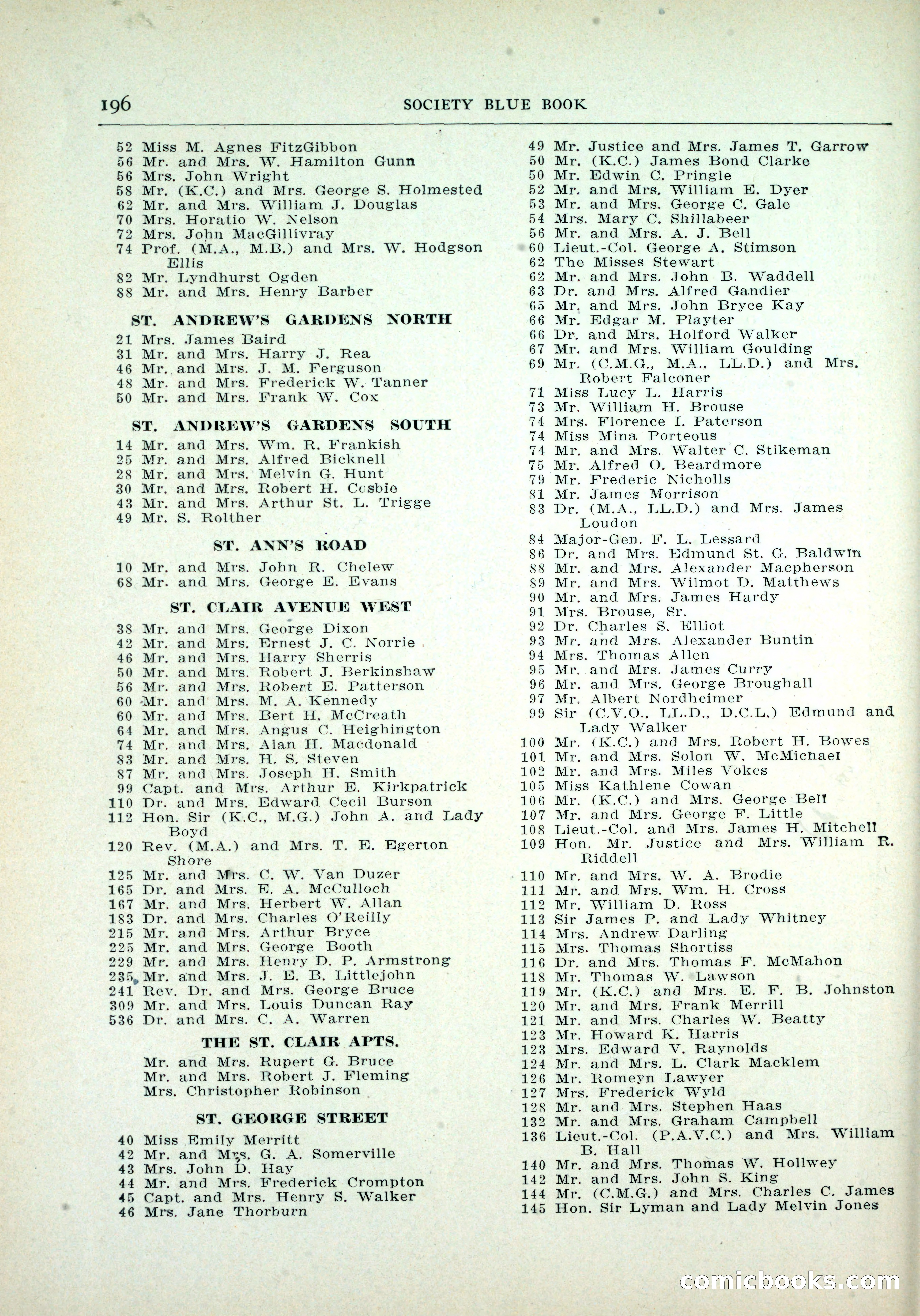 Dau's Blue Book, Toronto — page 188 of 264