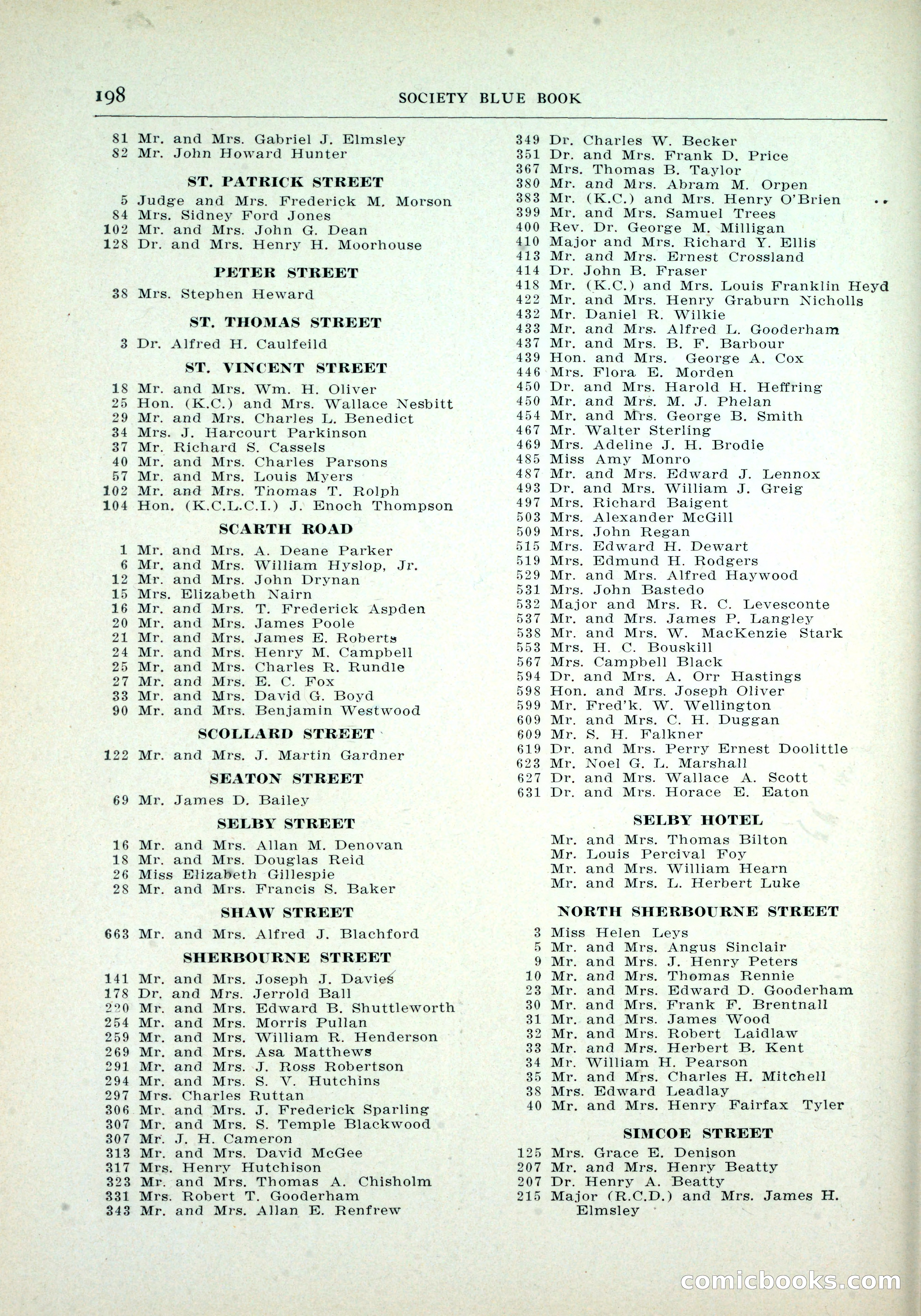 Dau's Blue Book, Toronto — page 190 of 264