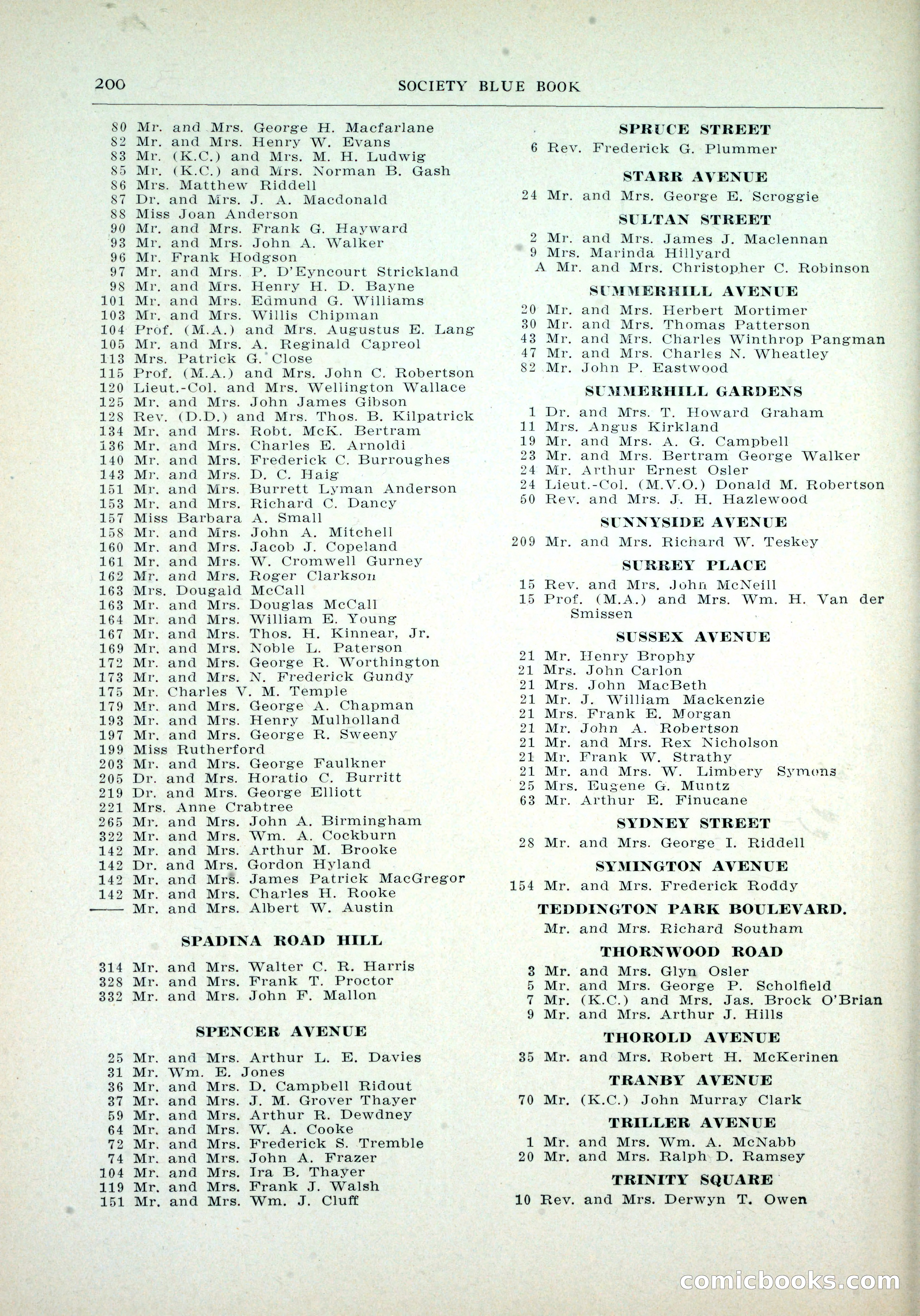 Dau's Blue Book, Toronto — page 192 of 264