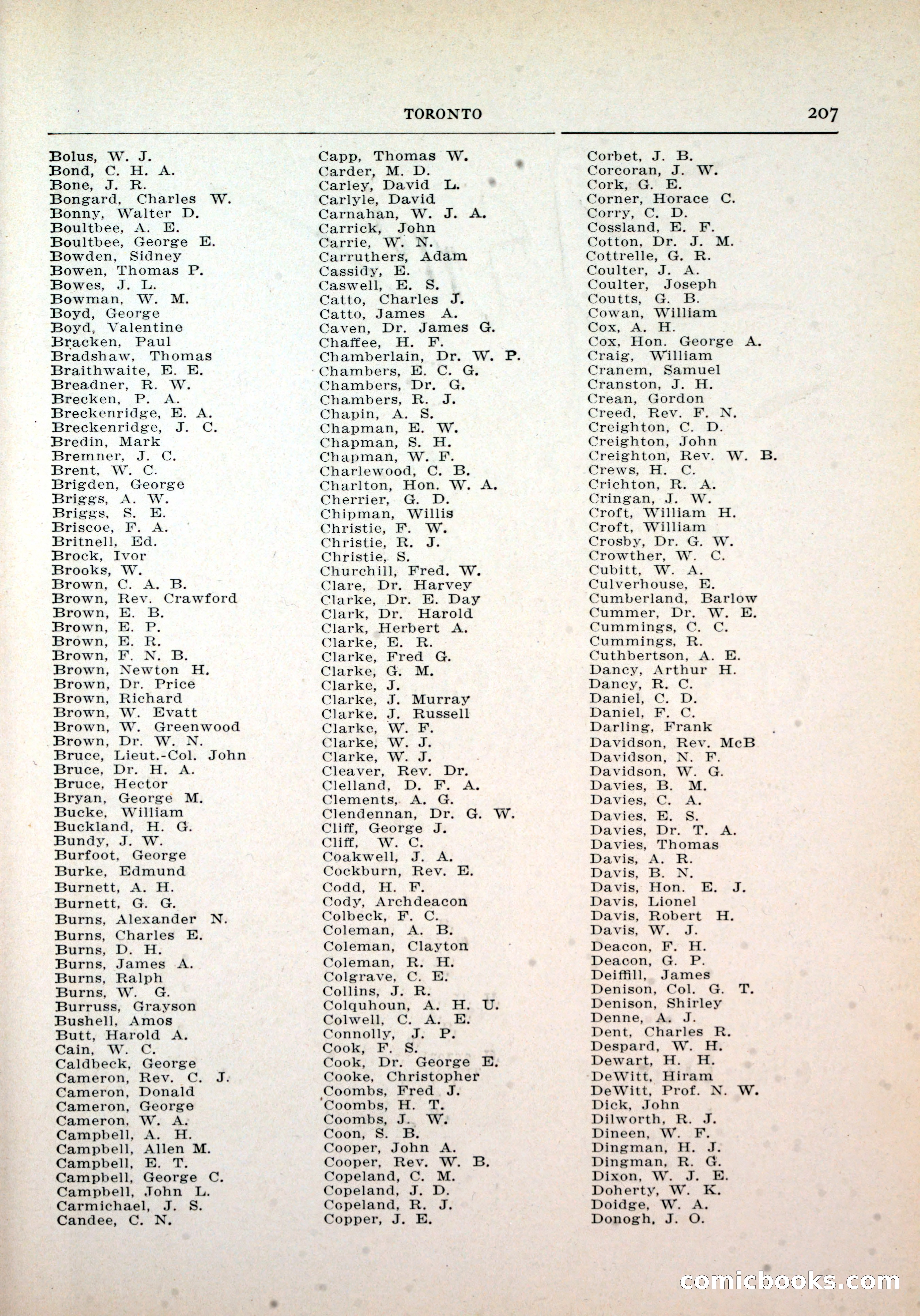 Dau's Blue Book, Toronto — page 199 of 264