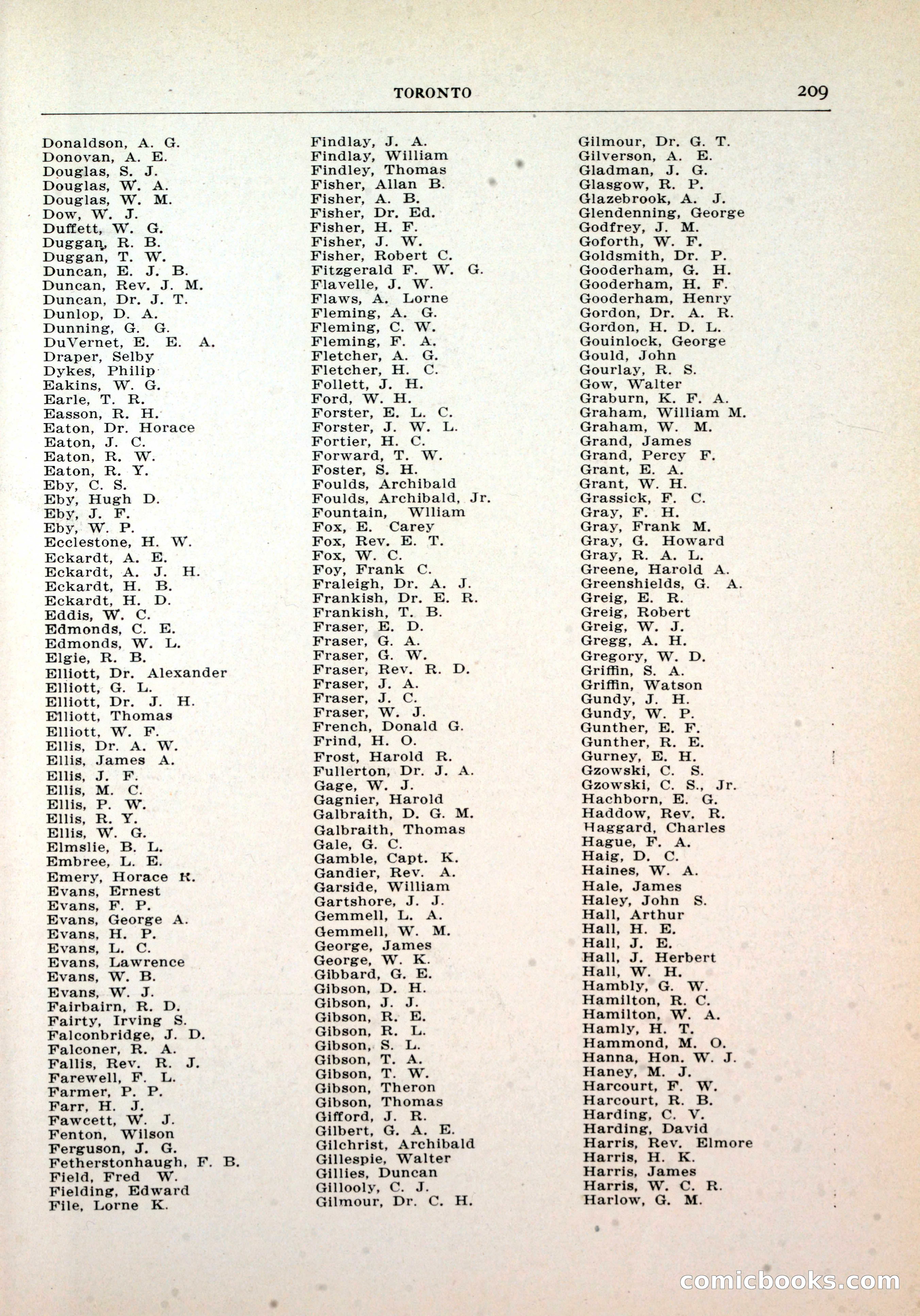 Dau's Blue Book, Toronto — page 201 of 264
